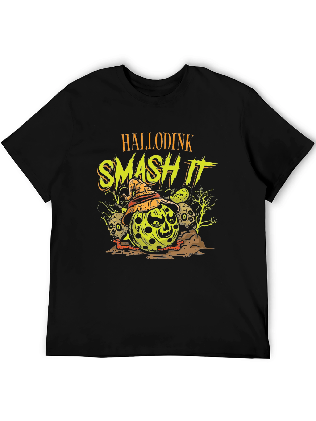 Hallodink Smash It T-Shirt Halloween Pumpkin Graphic Tee