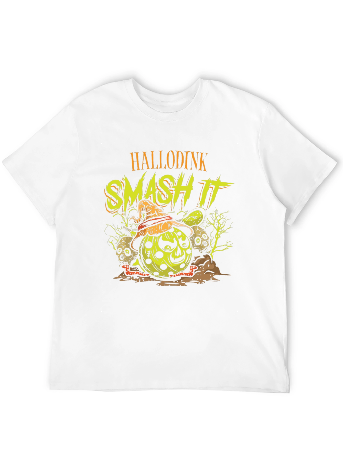 Hallodink Smash It T-Shirt Halloween Pumpkin Graphic Tee