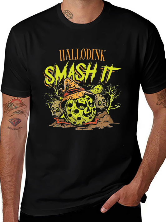 Hallodink Smash It T-Shirt Halloween Pumpkin Graphic Tee