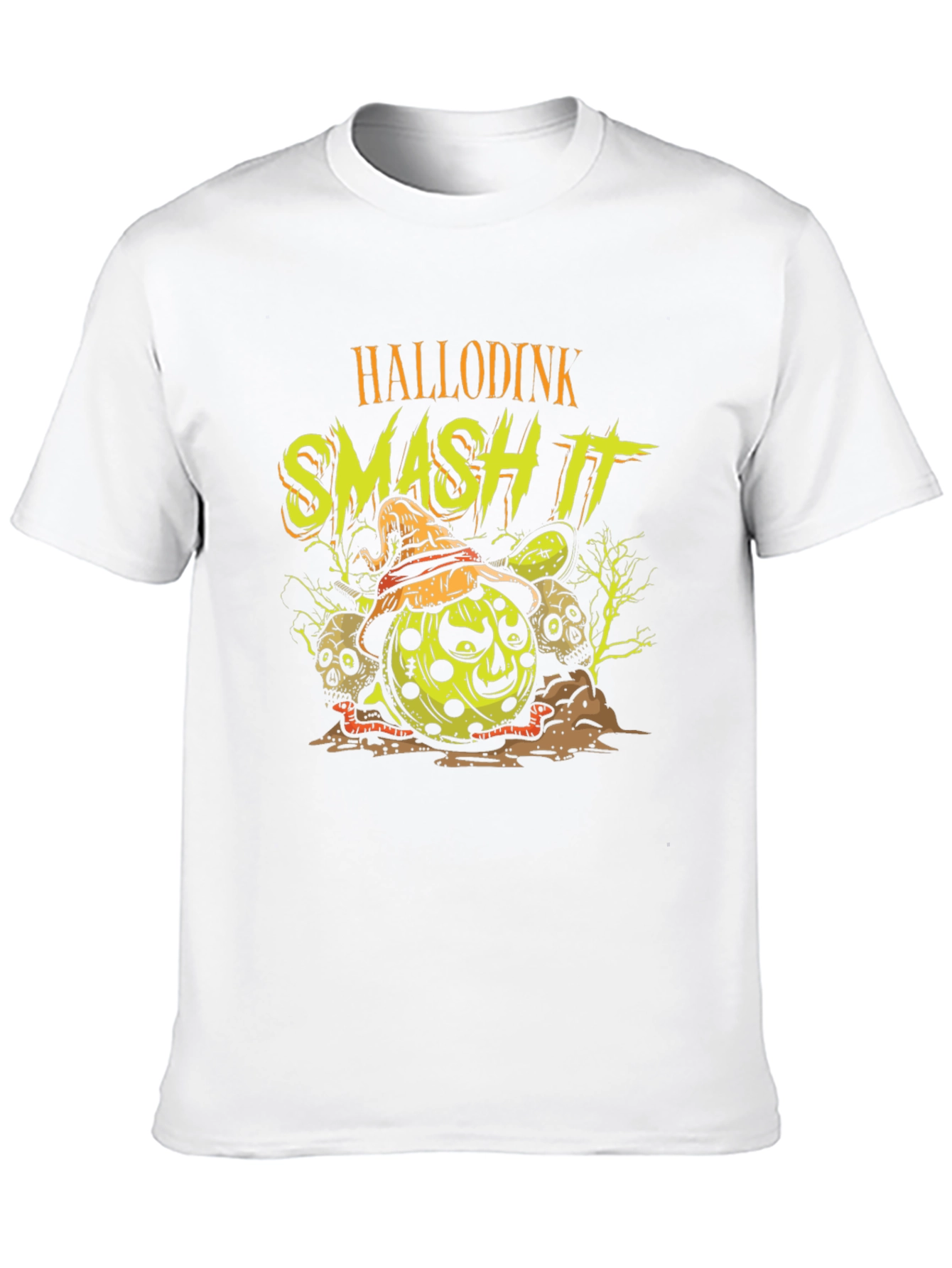 Hallodink Smash It T-Shirt Halloween Pumpkin Graphic Tee