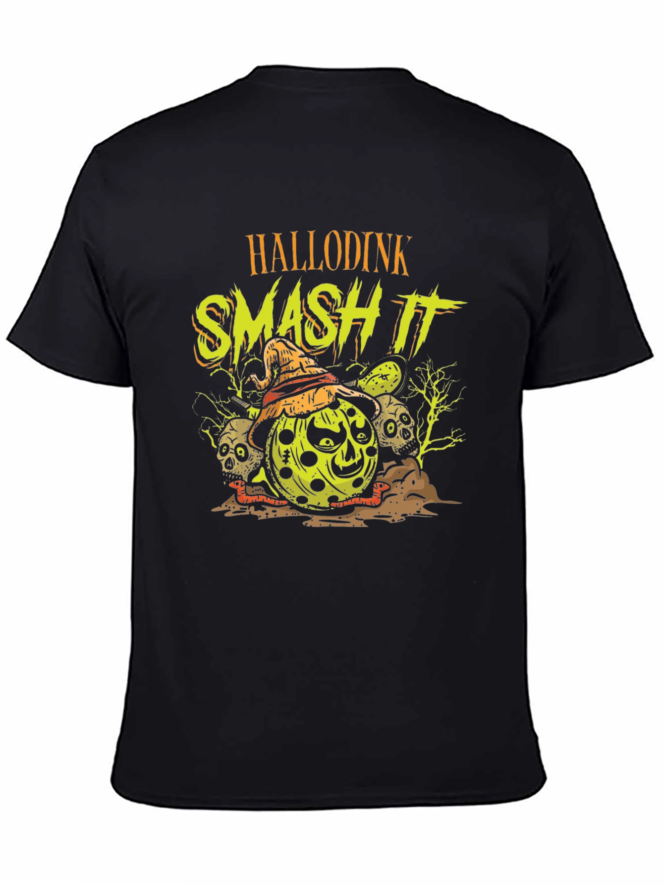 Hallodink Smash It T-Shirt Halloween Pumpkin Graphic Tee