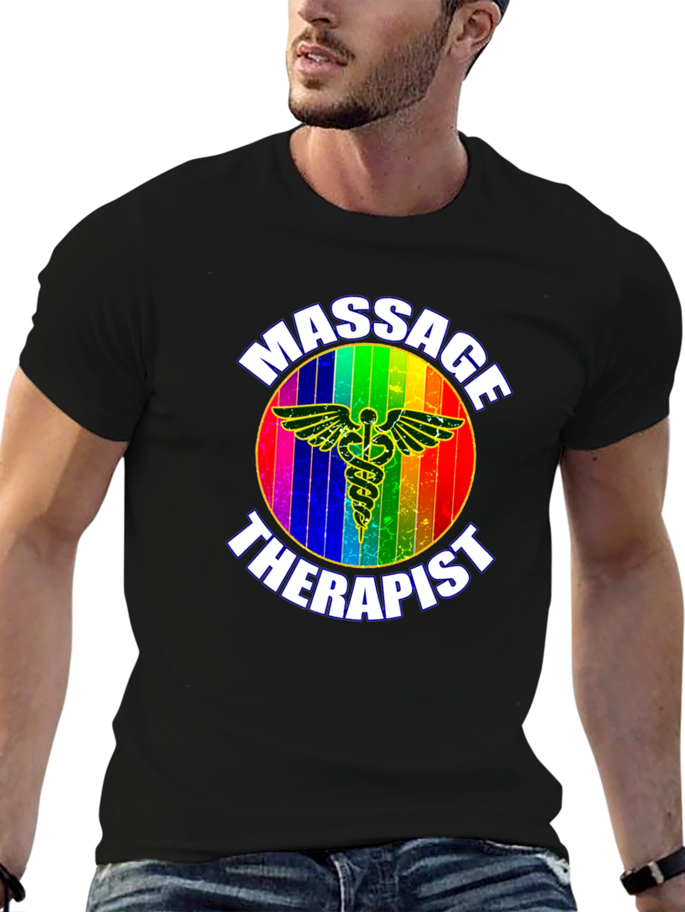 Massage Therapist Rainbow T-Shirt