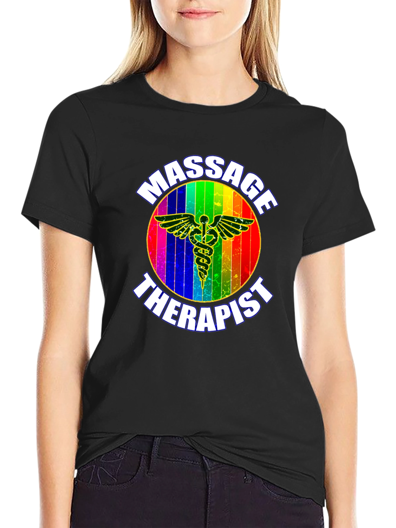 Massage Therapist Rainbow T-Shirt