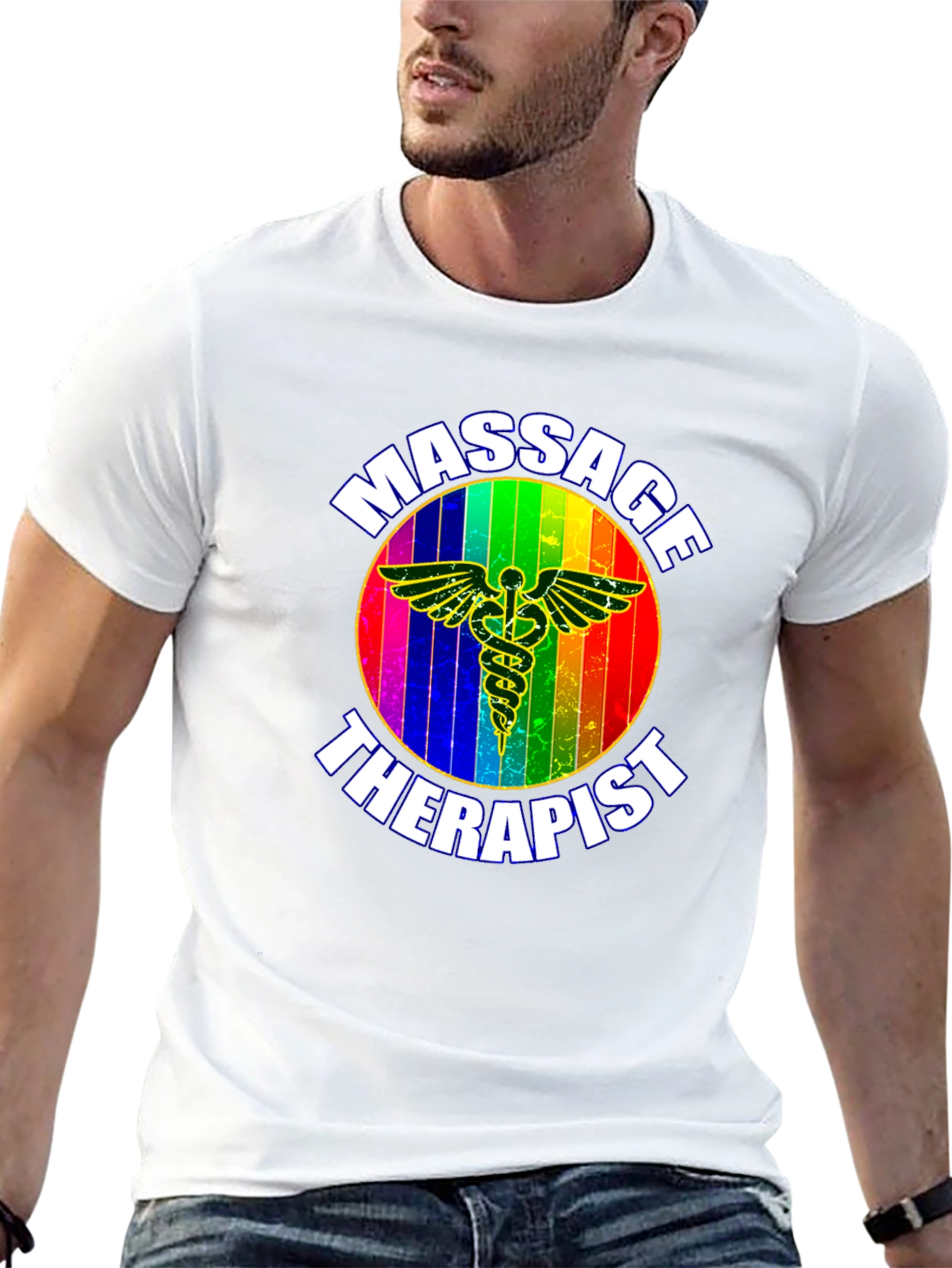 Massage Therapist Rainbow T-Shirt