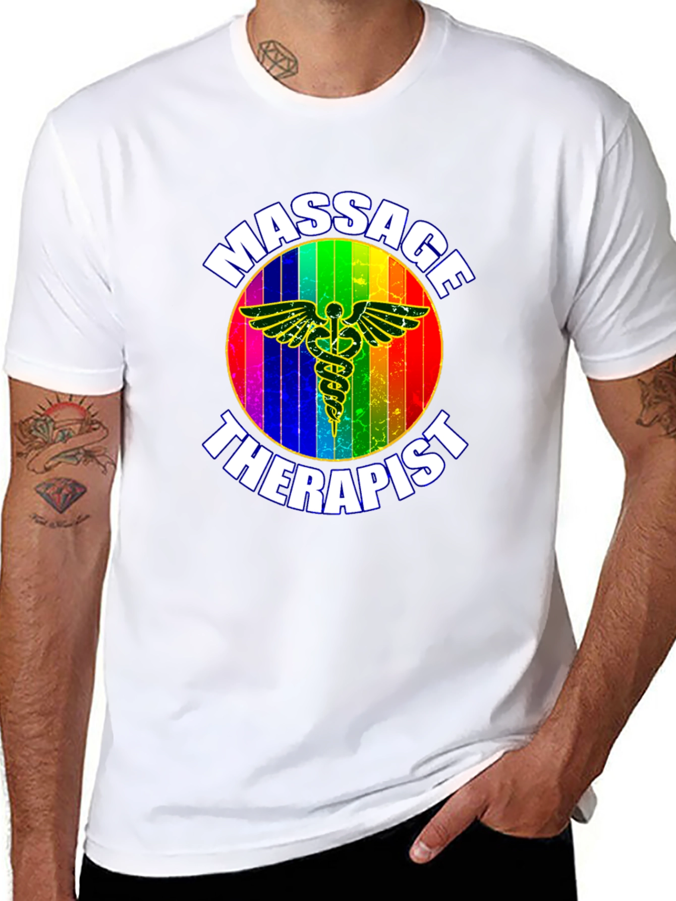 Massage Therapist Rainbow T-Shirt