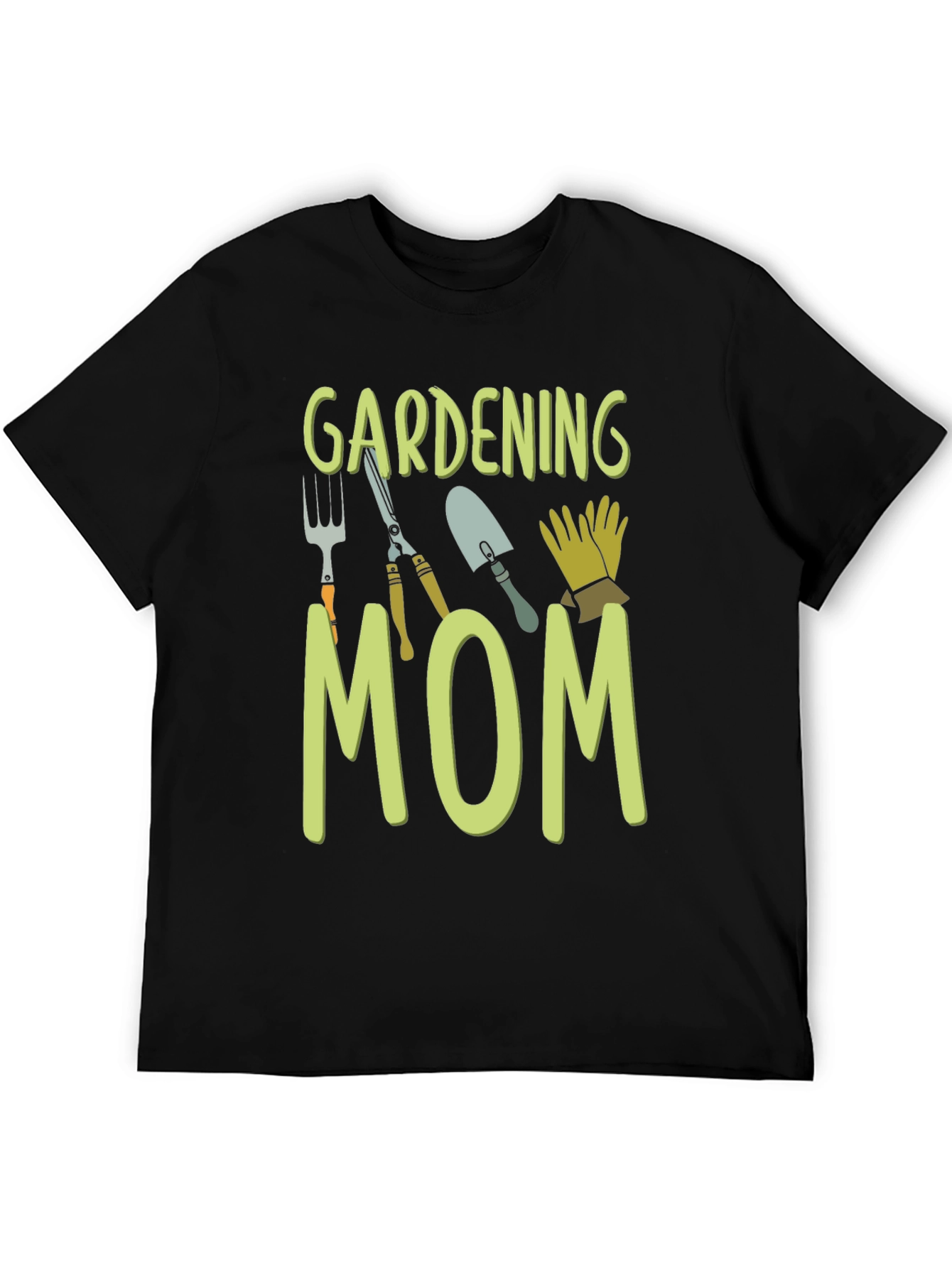 Gardening Mom Graphic T-Shirt - Black
