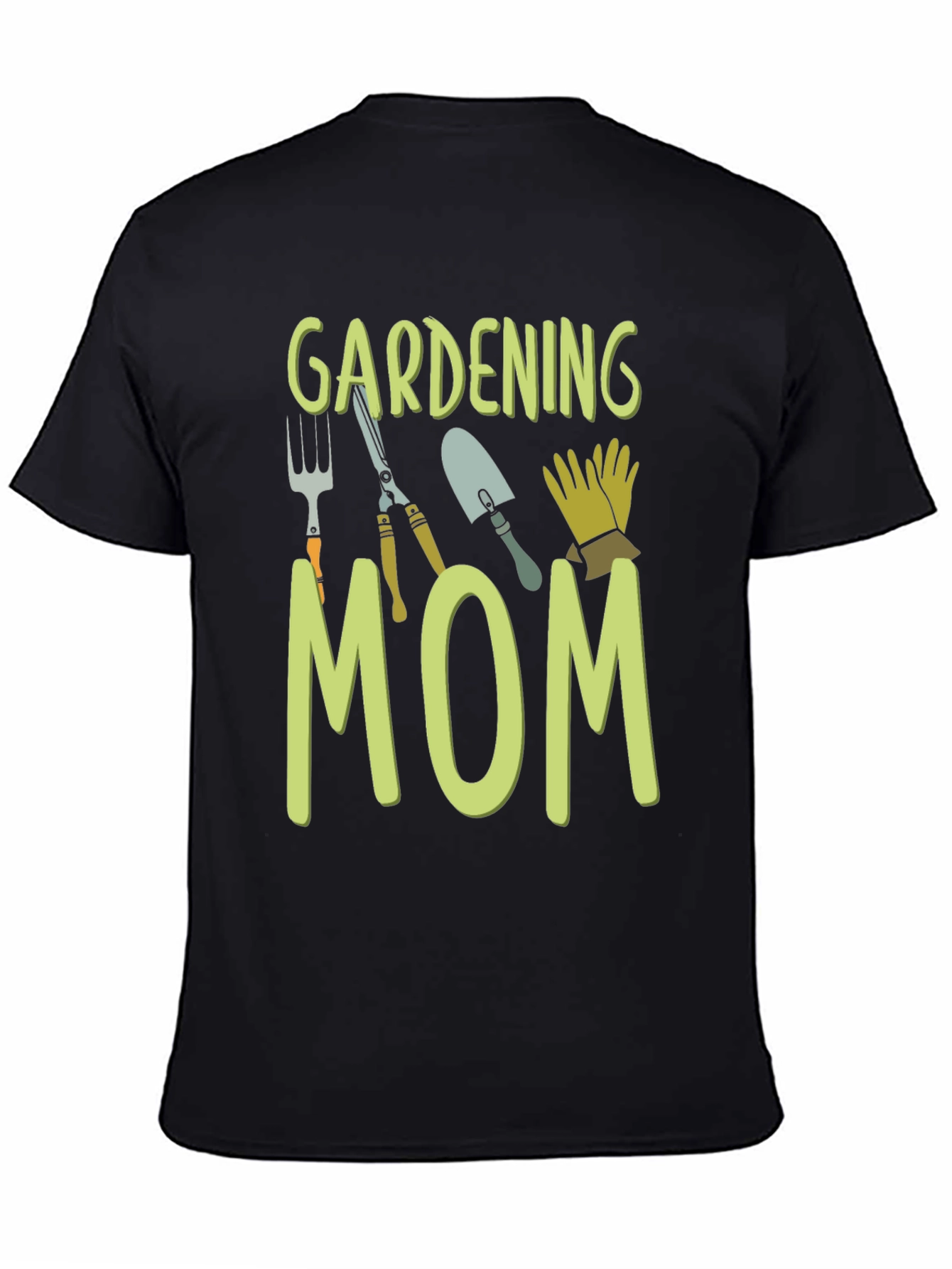 Gardening Mom Graphic T-Shirt - Black