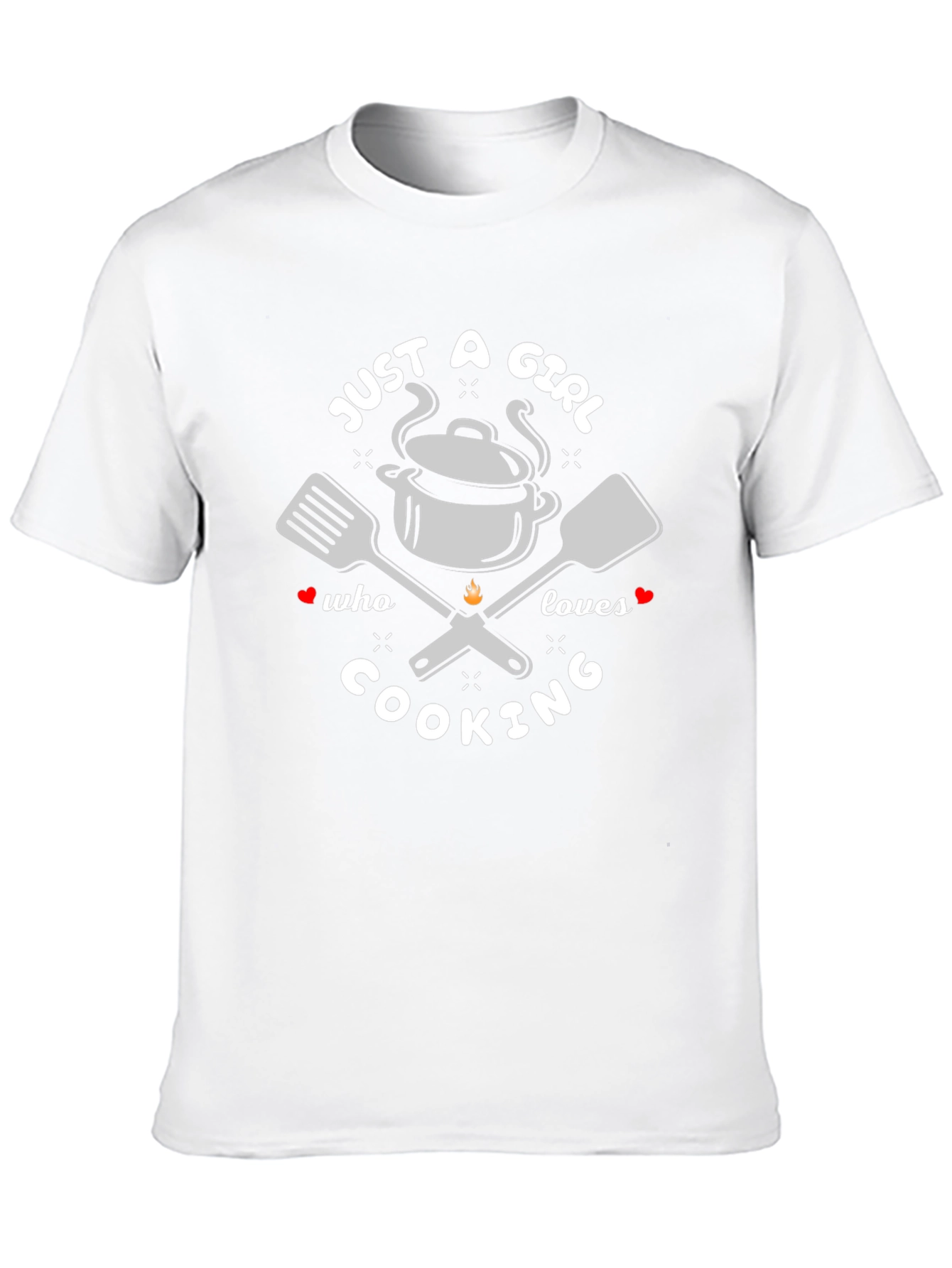 Just A Girl Who Loves Cooking Black T-Shirt