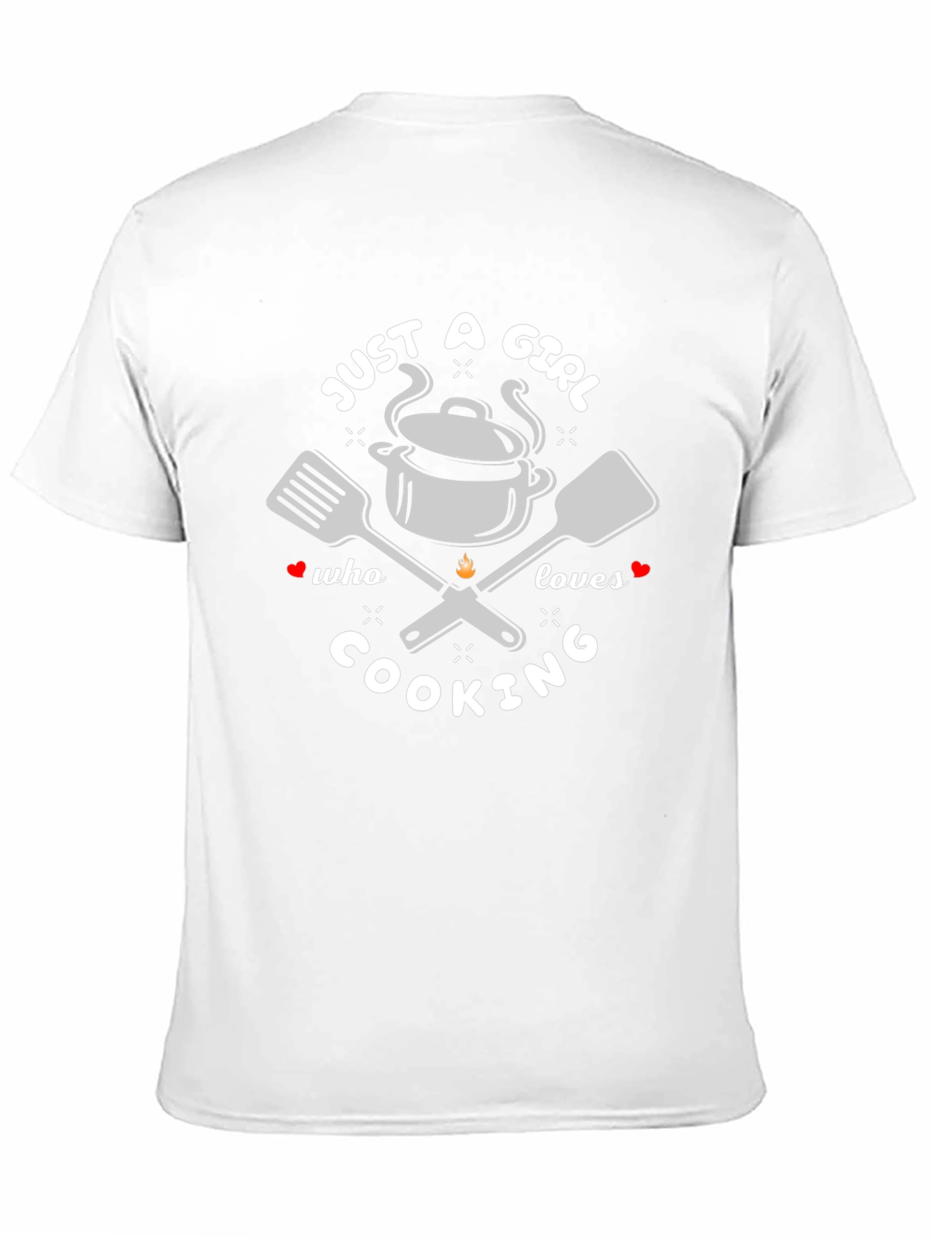 Just A Girl Who Loves Cooking Black T-Shirt