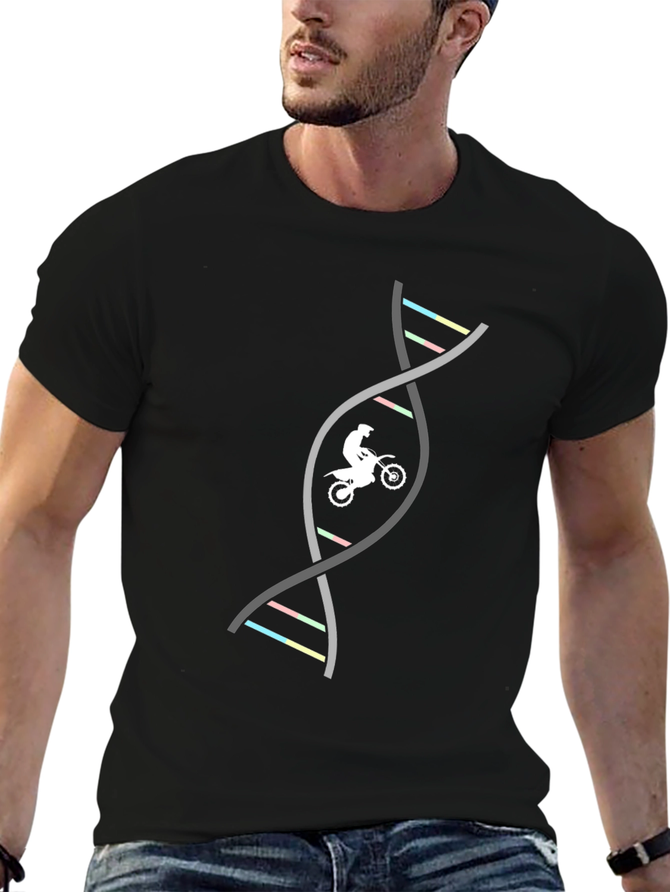Motocross DNA Graphic T-Shirt - Black