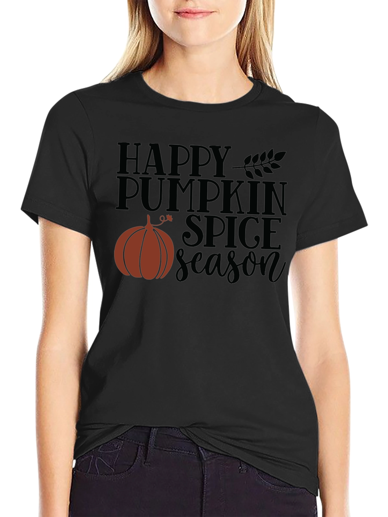 Happy Pumpkin Spice Season Black T-Shirt