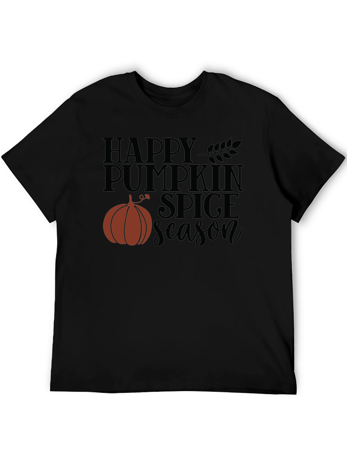Happy Pumpkin Spice Season Black T-Shirt