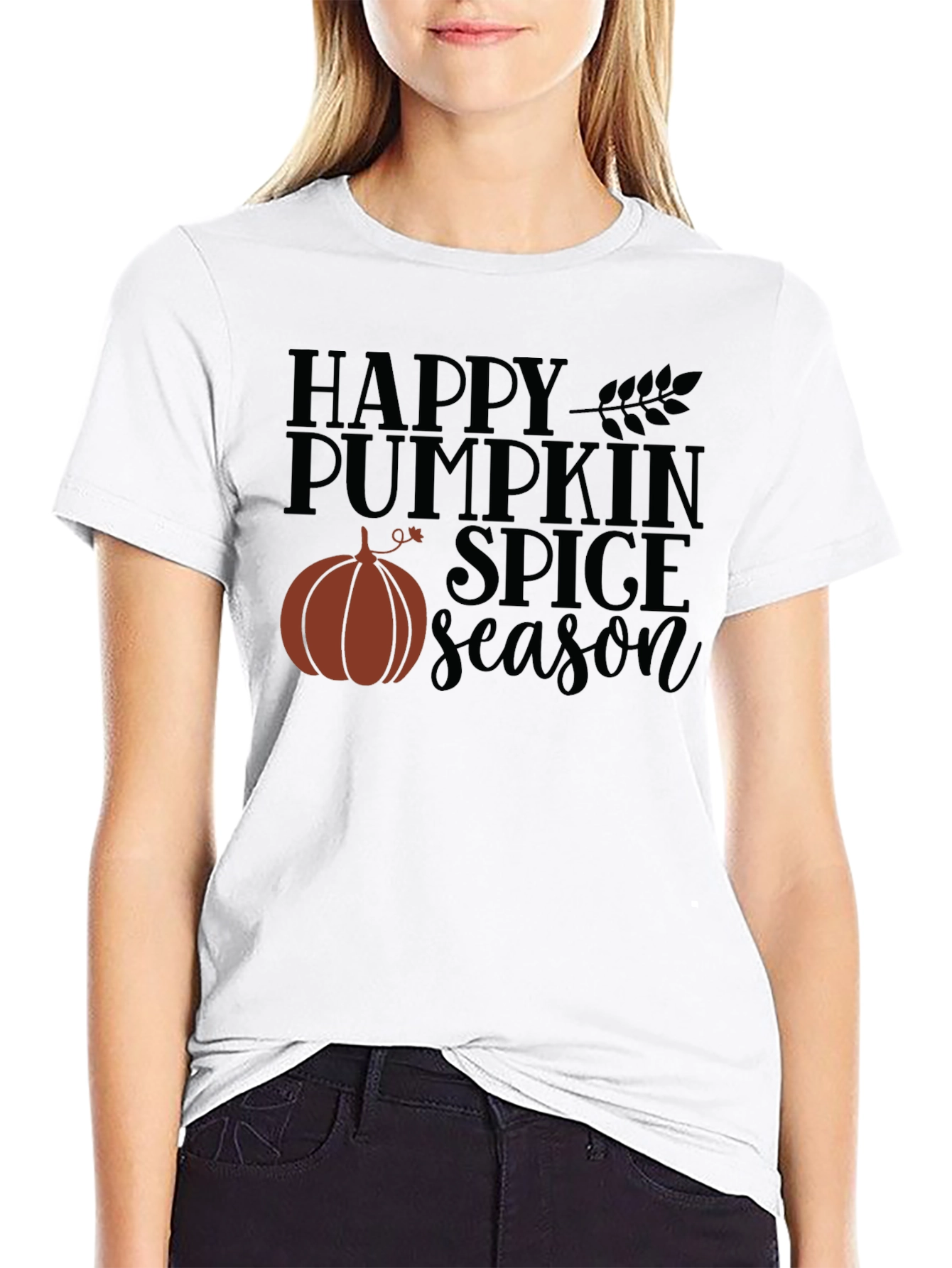 Happy Pumpkin Spice Season Black T-Shirt