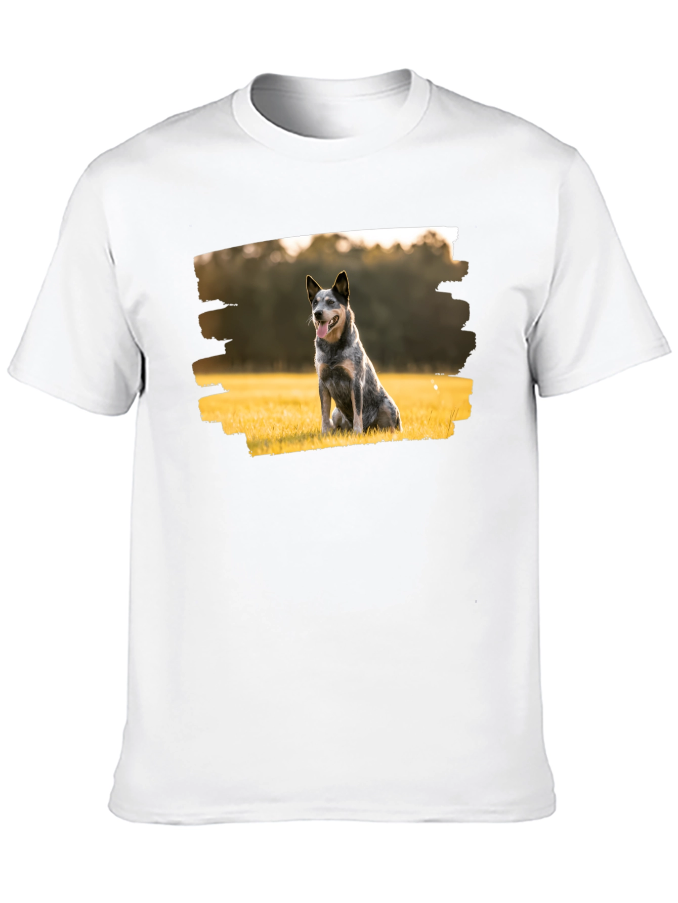 Dog Graphic Tee - Black Cotton T-Shirt