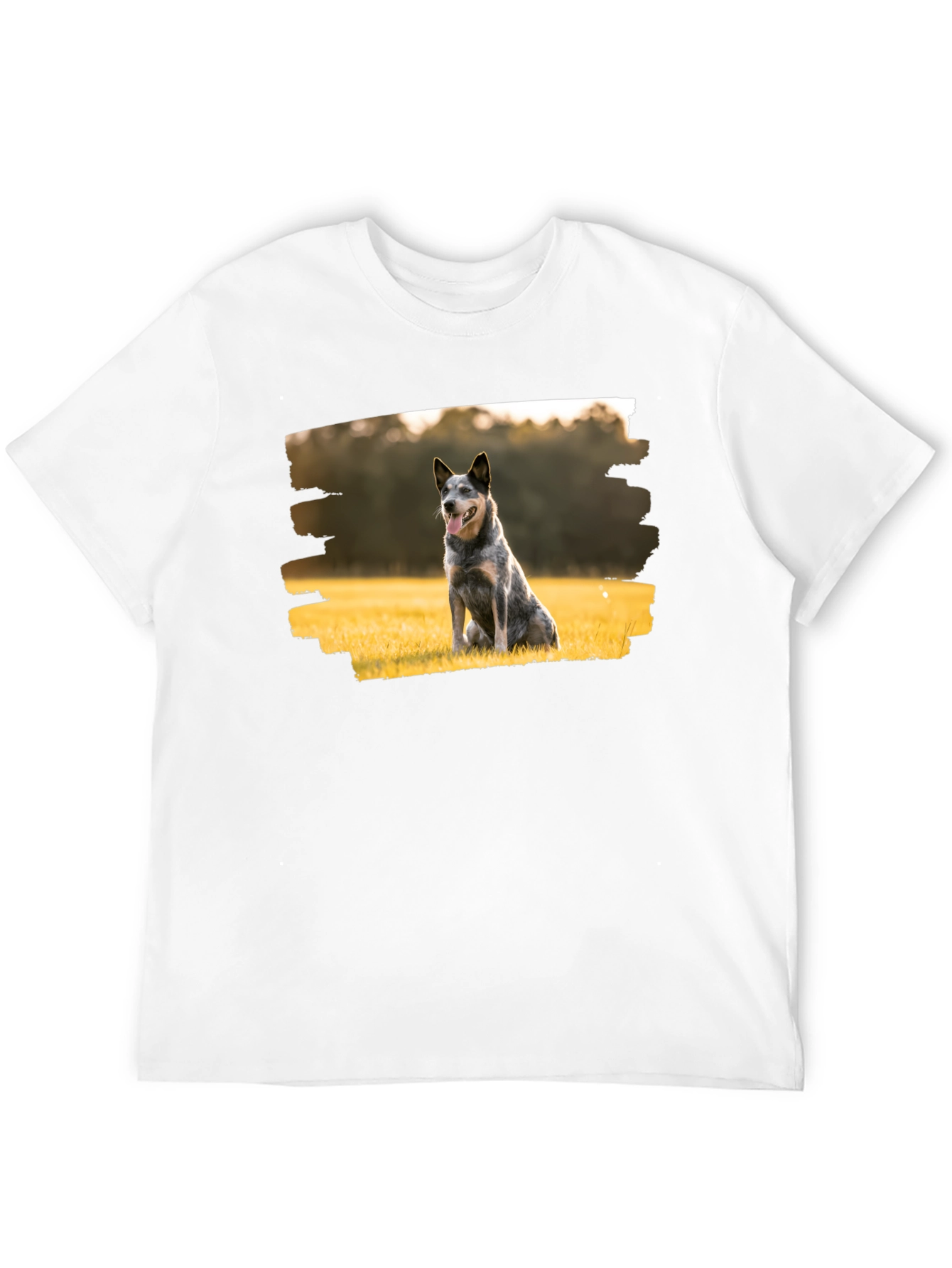 Dog Graphic Tee - Black Cotton T-Shirt