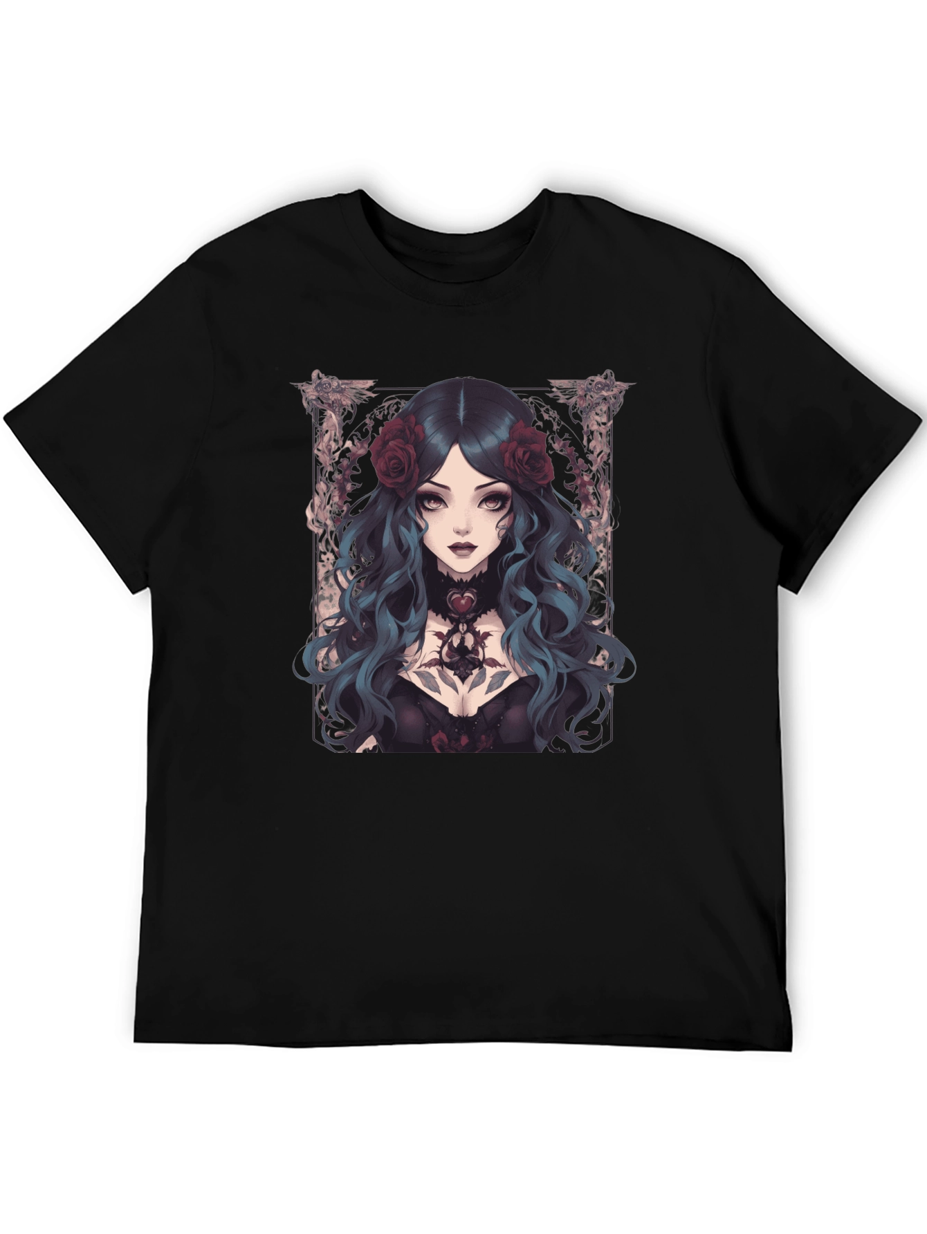 Gothic Rose Witch T-Shirt - Dark Academia Tee
