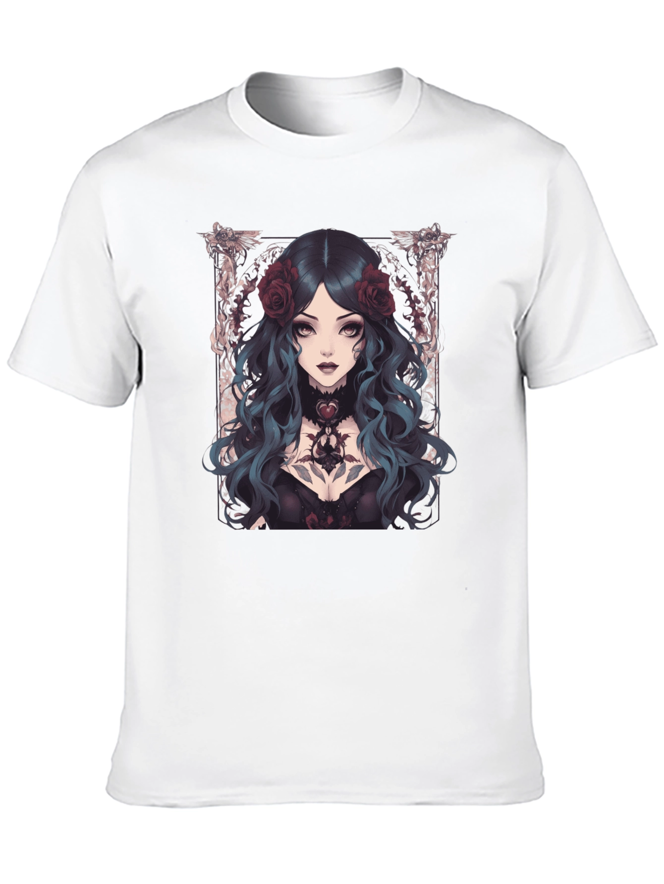 Gothic Rose Witch T-Shirt - Dark Academia Tee
