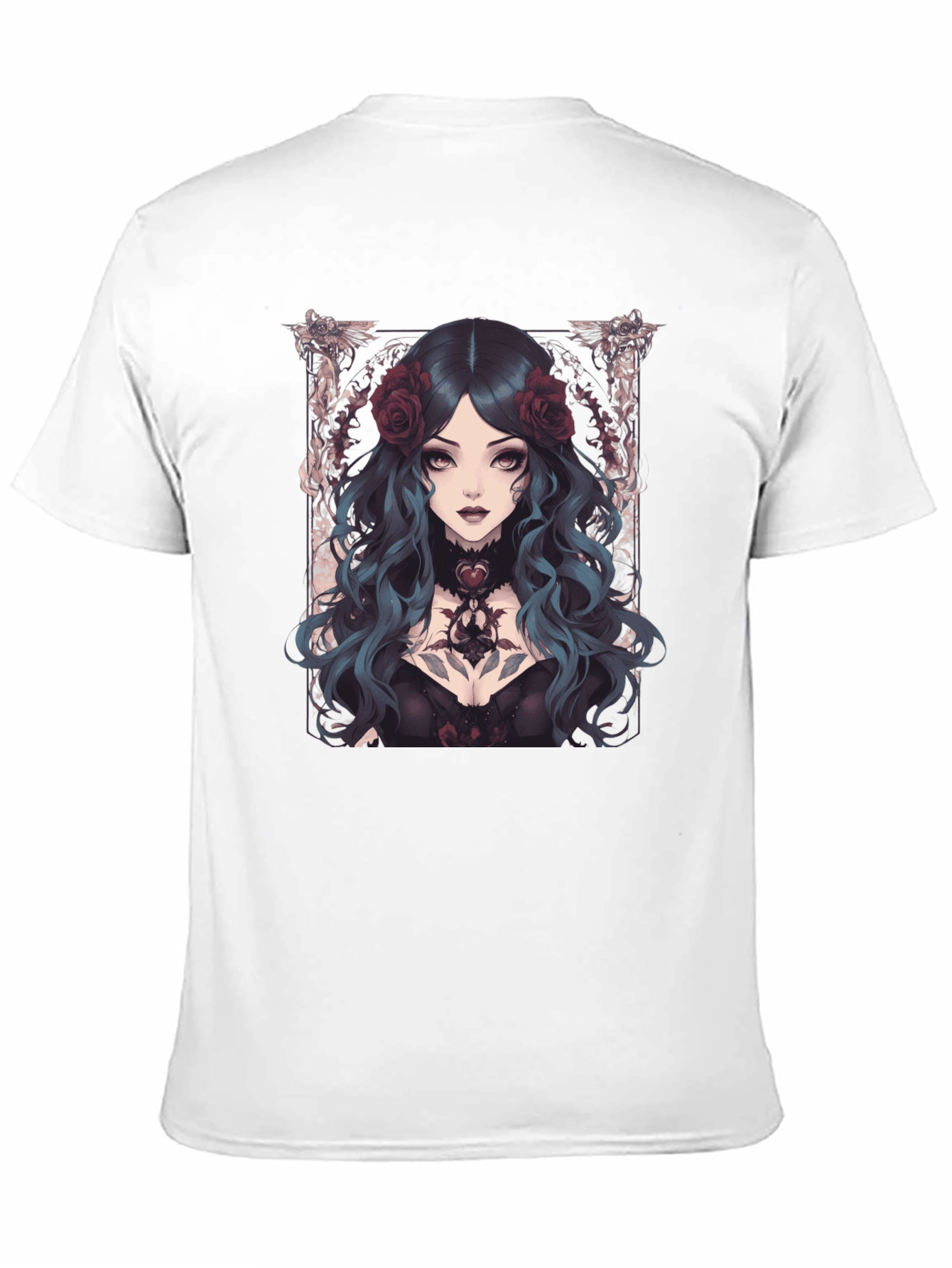 Gothic Rose Witch T-Shirt - Dark Academia Tee