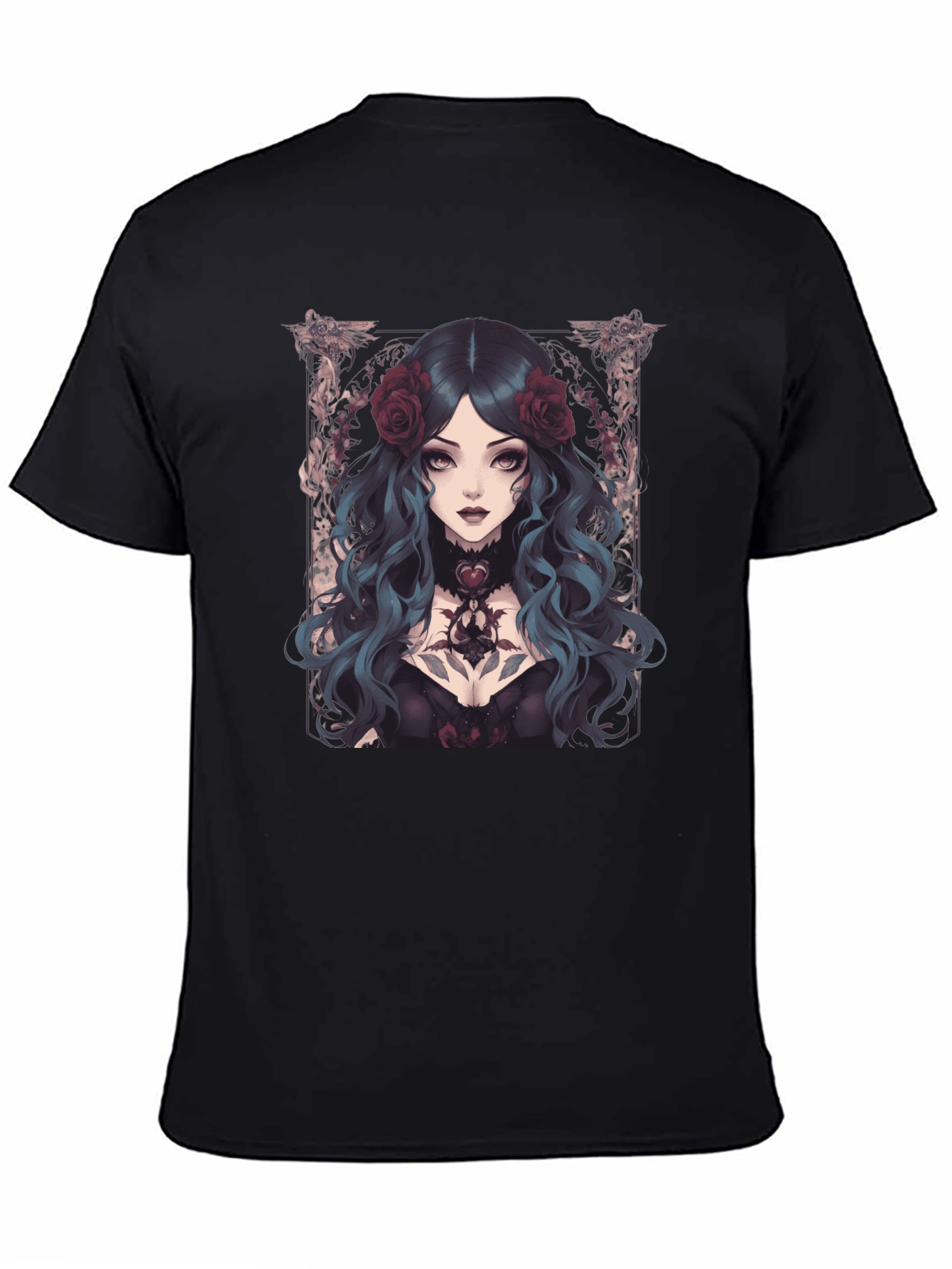 Gothic Rose Witch T-Shirt - Dark Academia Tee
