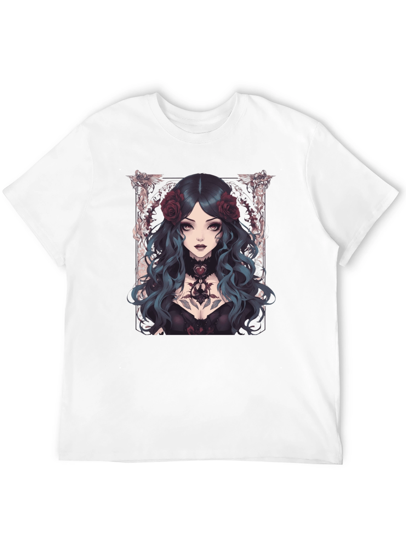 Gothic Rose Witch T-Shirt - Dark Academia Tee
