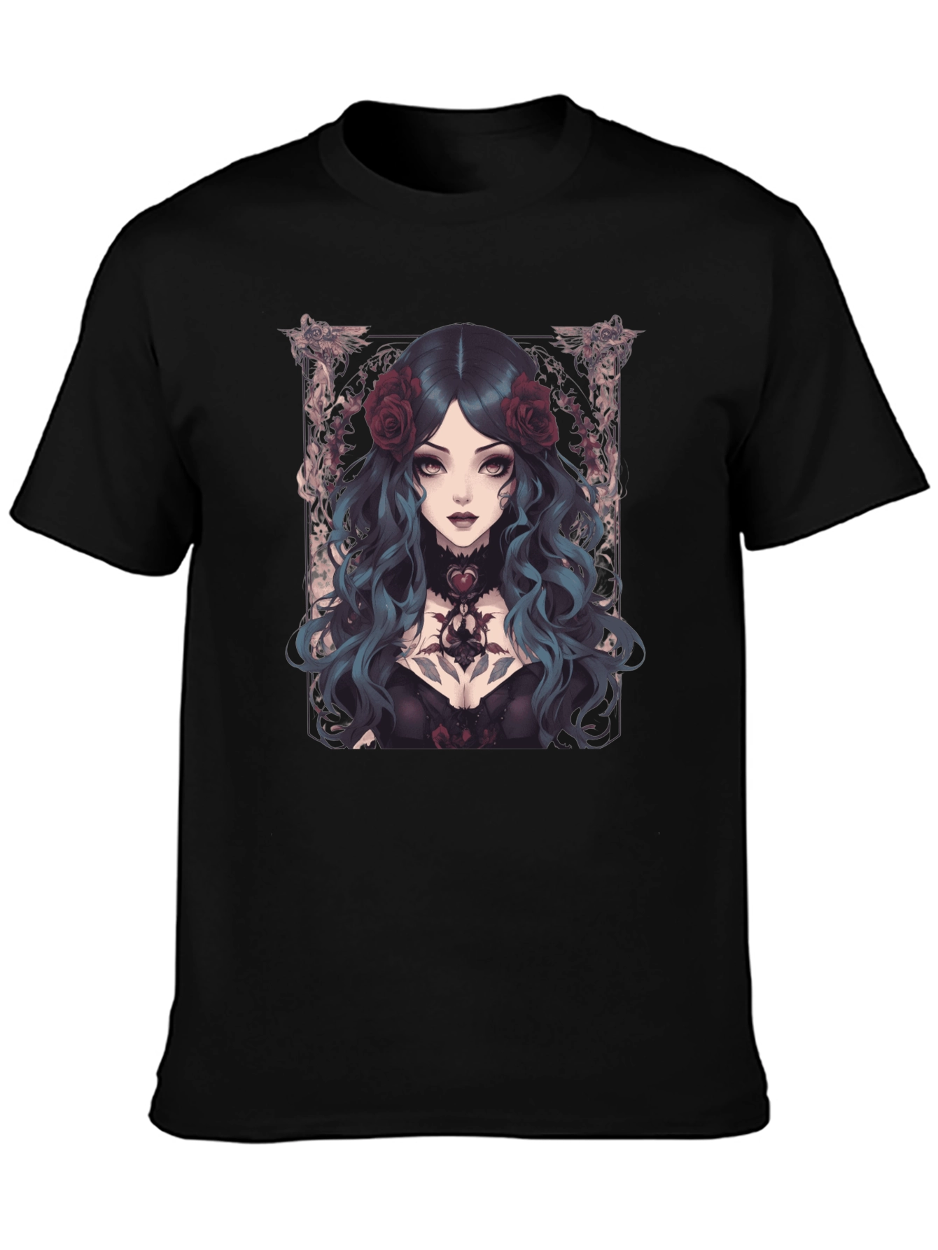 Gothic Rose Witch T-Shirt - Dark Academia Tee