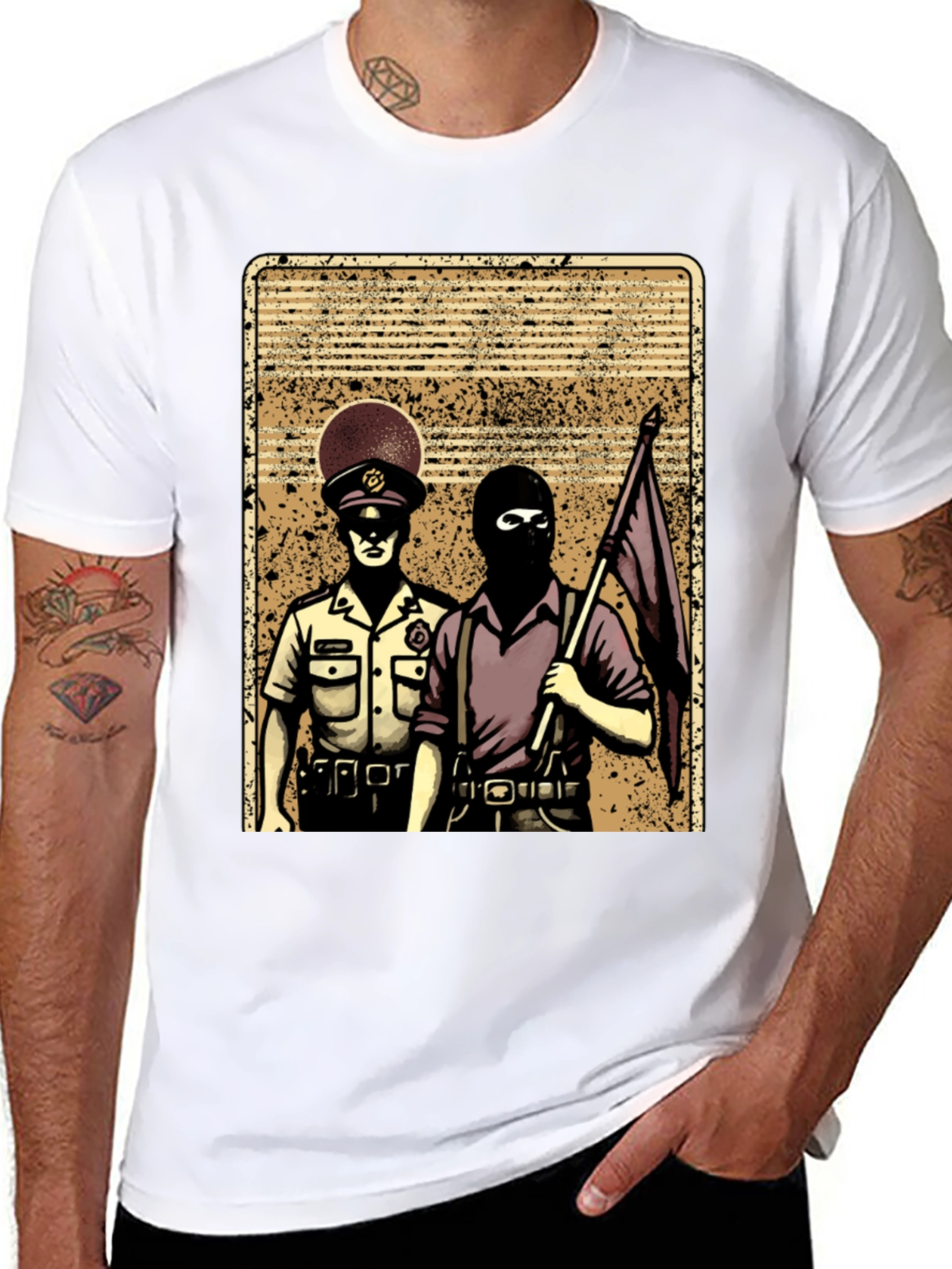 Political Graphic Tee - Law & Disorder