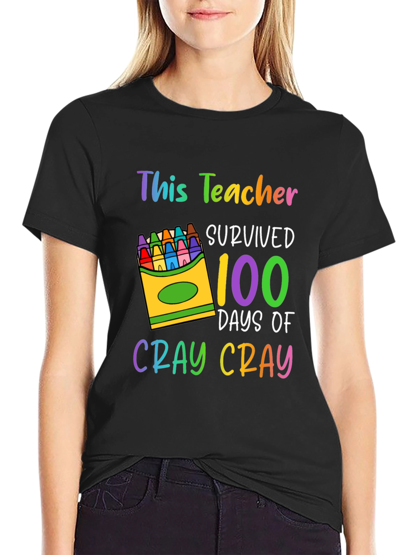 Teacher Survived 100 Days T-Shirt