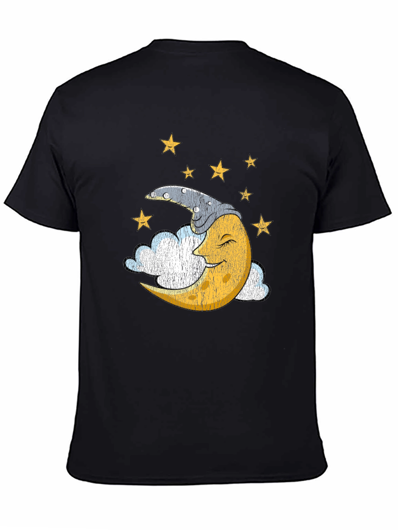 Sleepy Moon Graphic T-Shirt - Dreamy Celestial Design