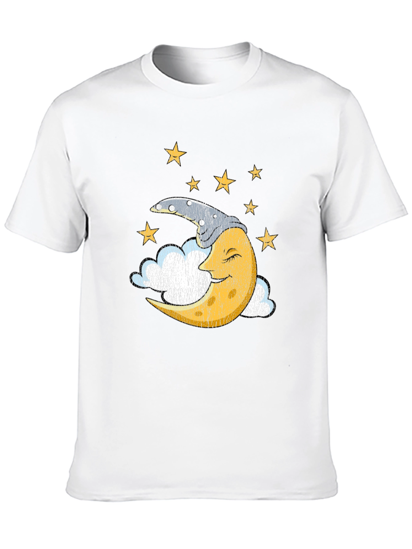 Sleepy Moon Graphic T-Shirt - Dreamy Celestial Design