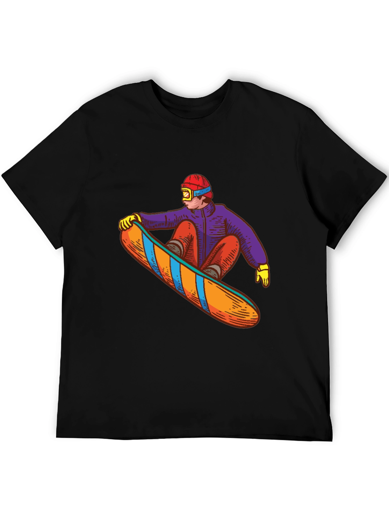 Snowboarder Graphic Tee - Stylish Black T-Shirt
