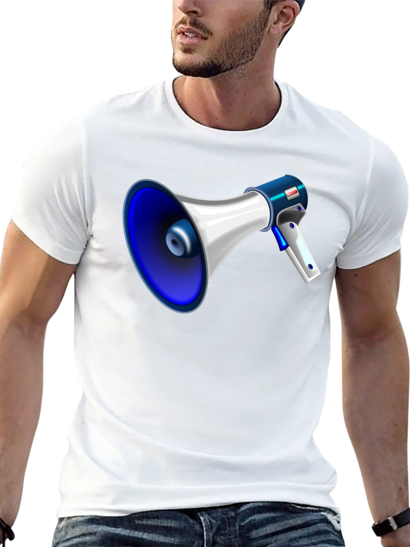 Megaphone Graphic Black T-Shirt