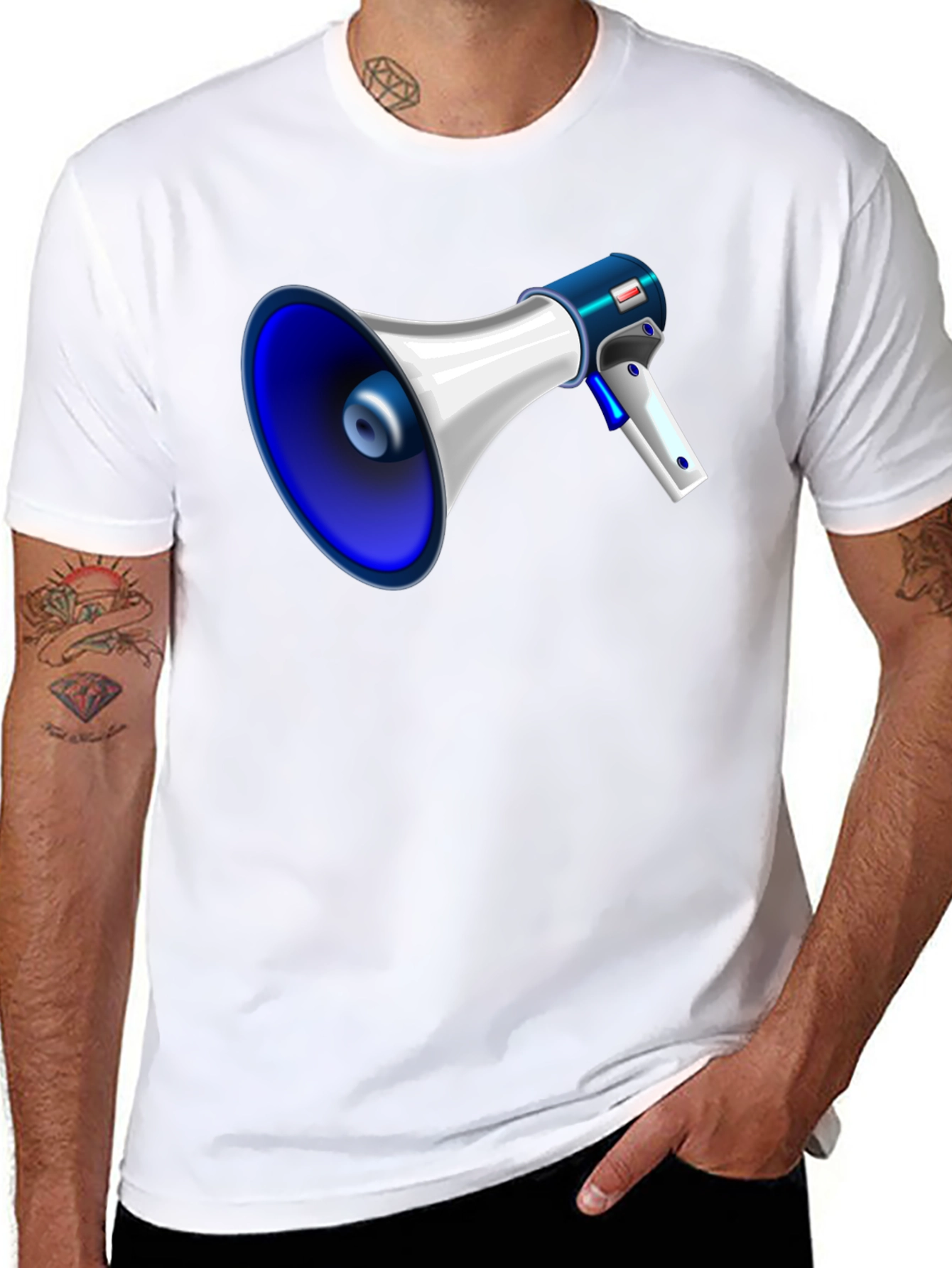 Megaphone Graphic Black T-Shirt