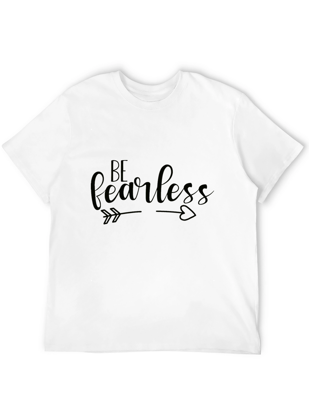 Be Fearless Black Graphic Tee Shirt