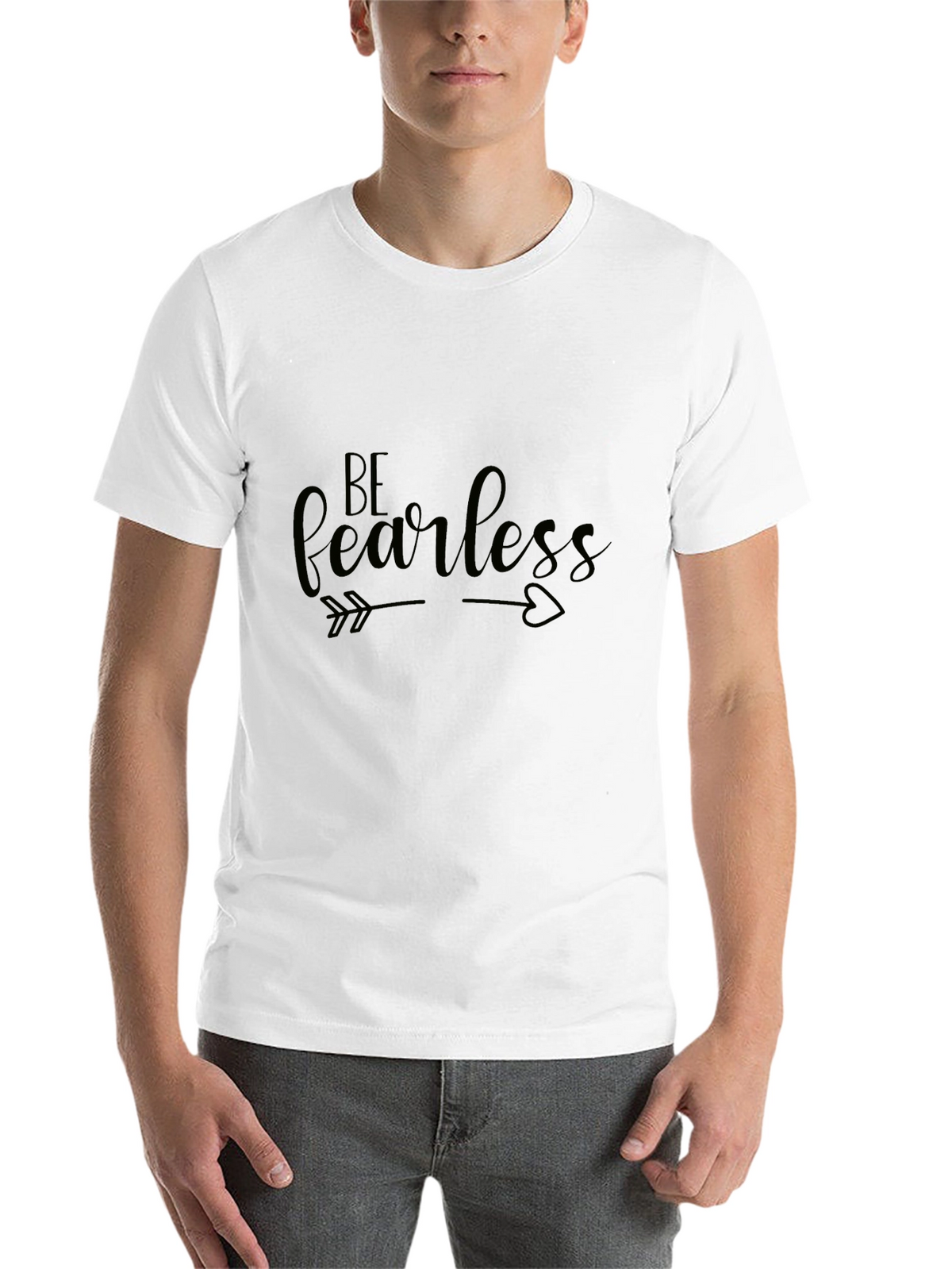 Be Fearless Black Graphic Tee Shirt