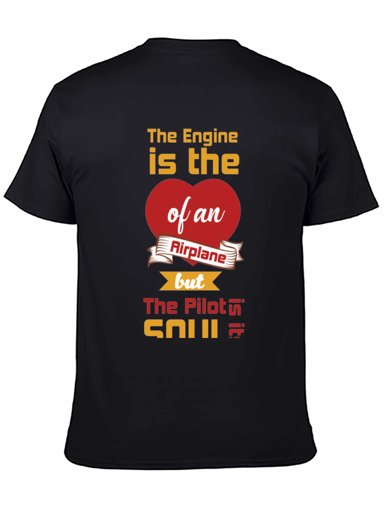 Pilot Heart Airplane Engine T-Shirt