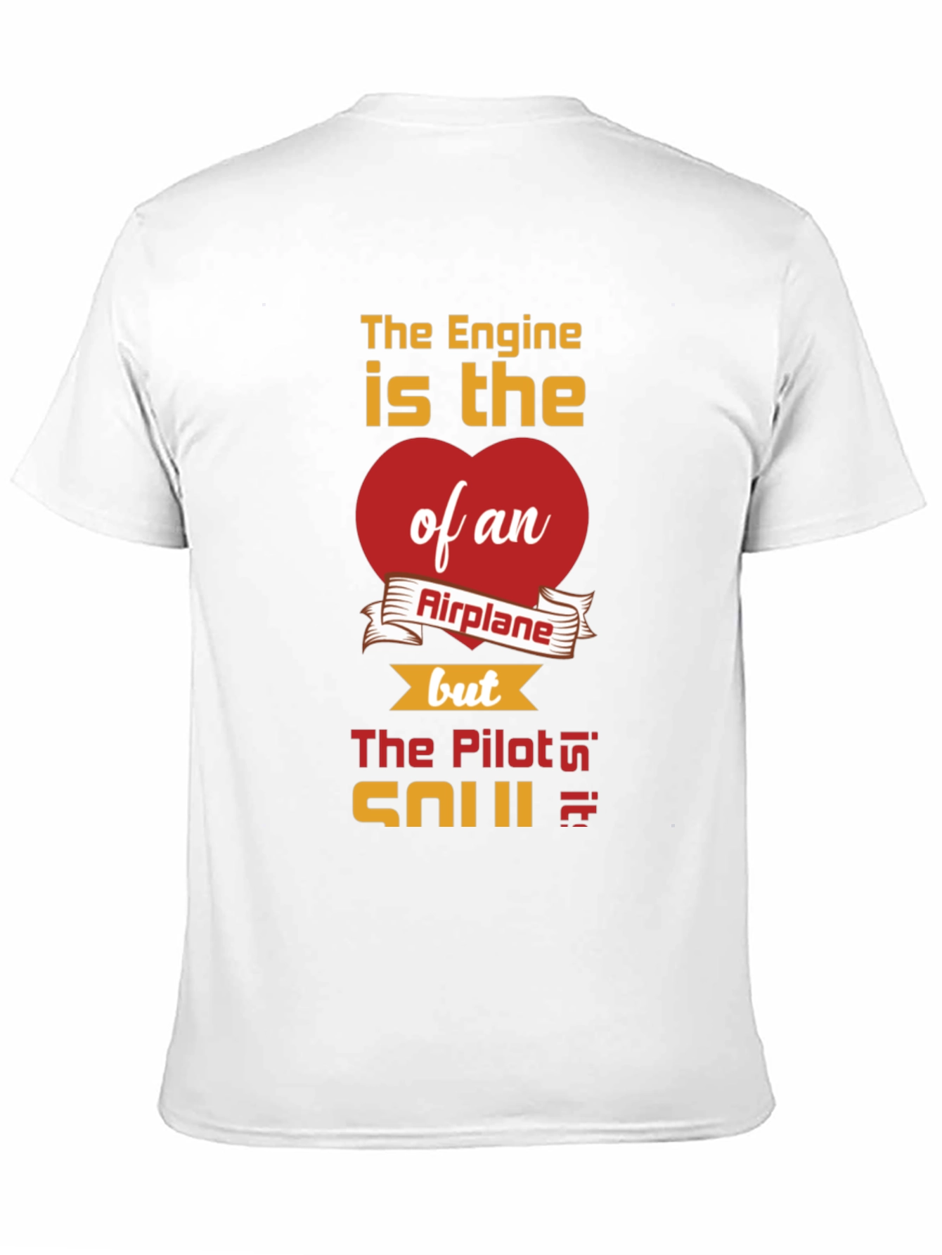 Pilot Heart Airplane Engine T-Shirt