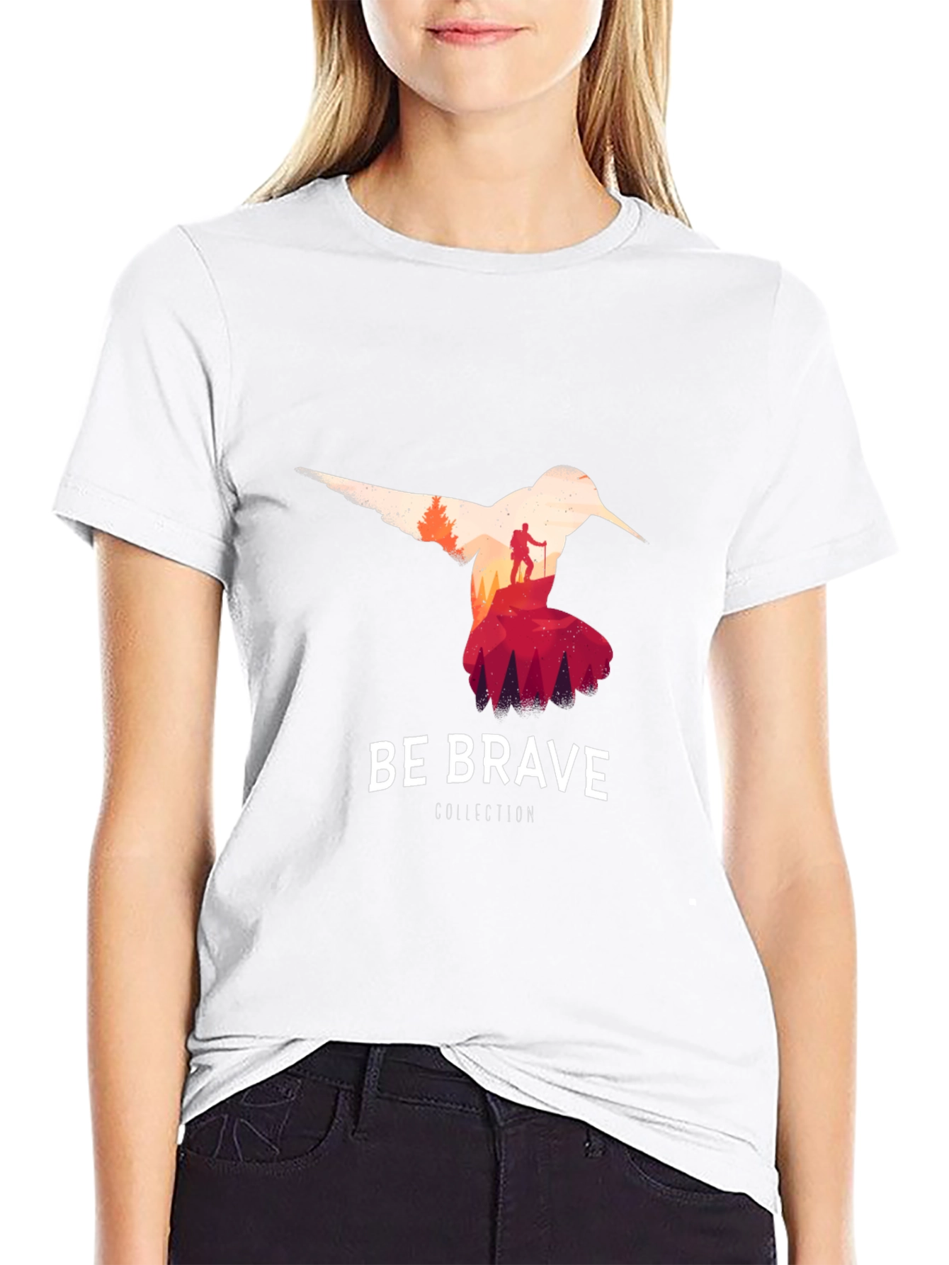 Be Brave Hummingbird Graphic T-Shirt