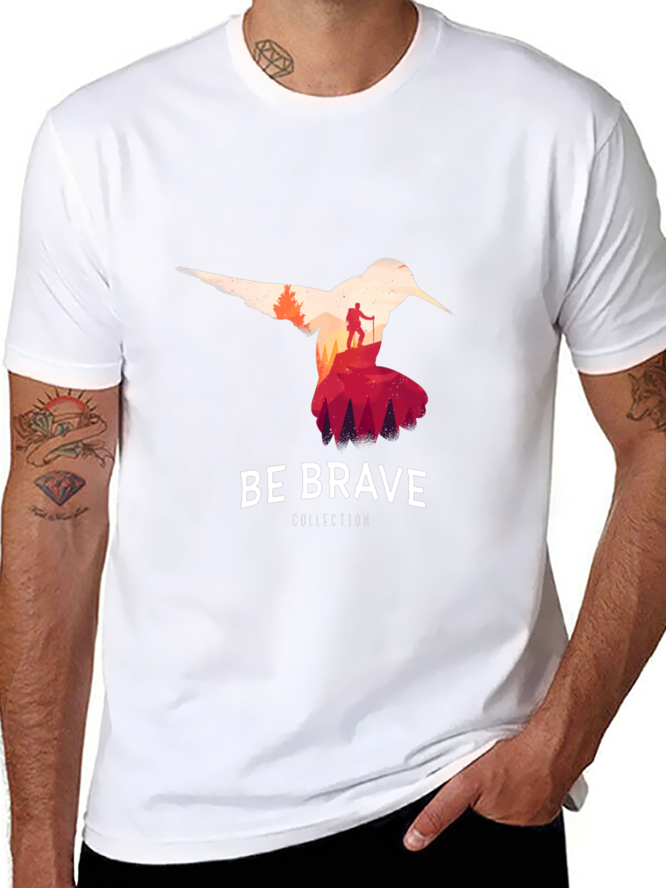Be Brave Hummingbird Graphic T-Shirt