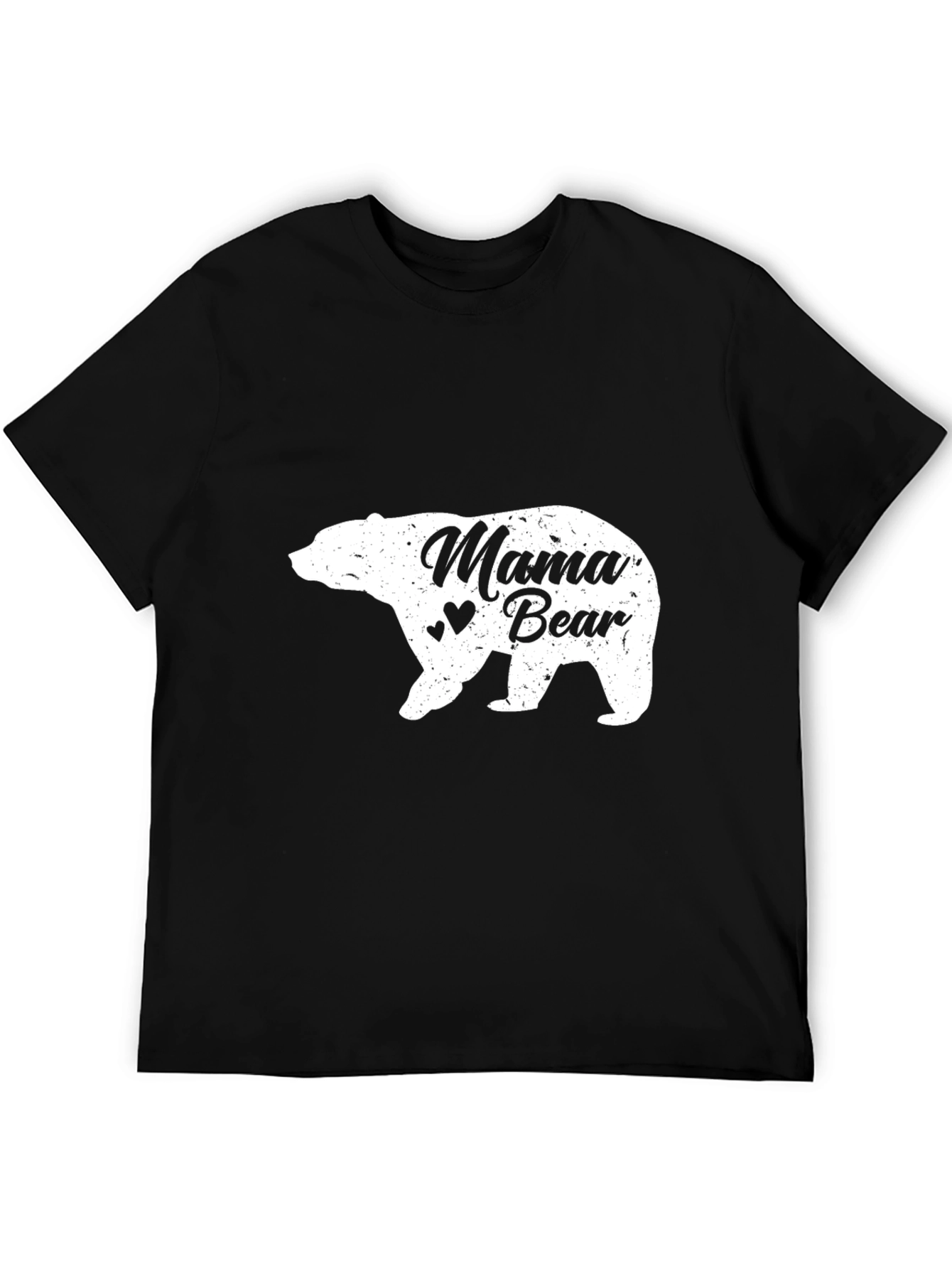Mama Bear Graphic Tee - Black Cotton T-Shirt