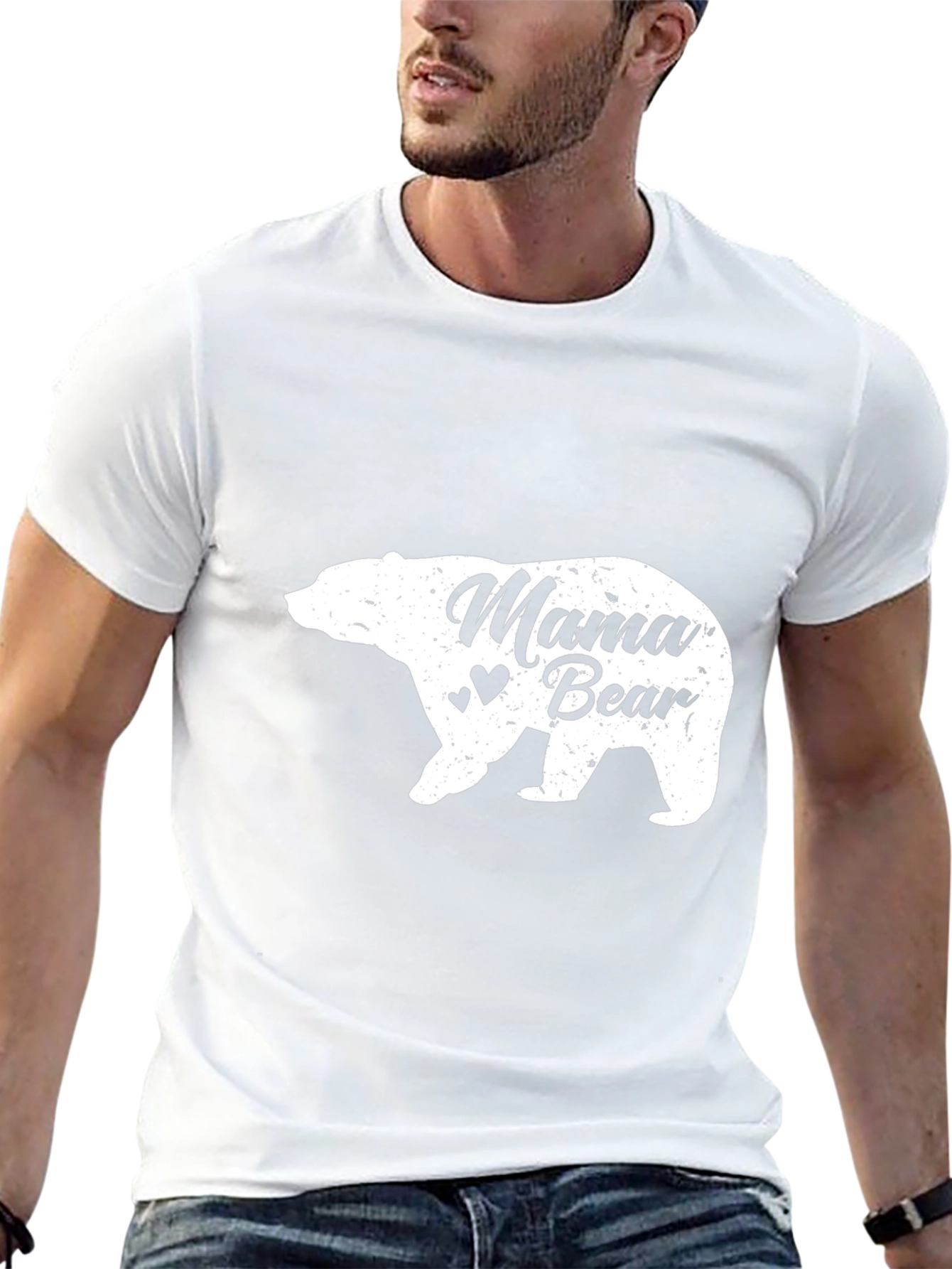 Mama Bear Graphic Tee - Black Cotton T-Shirt