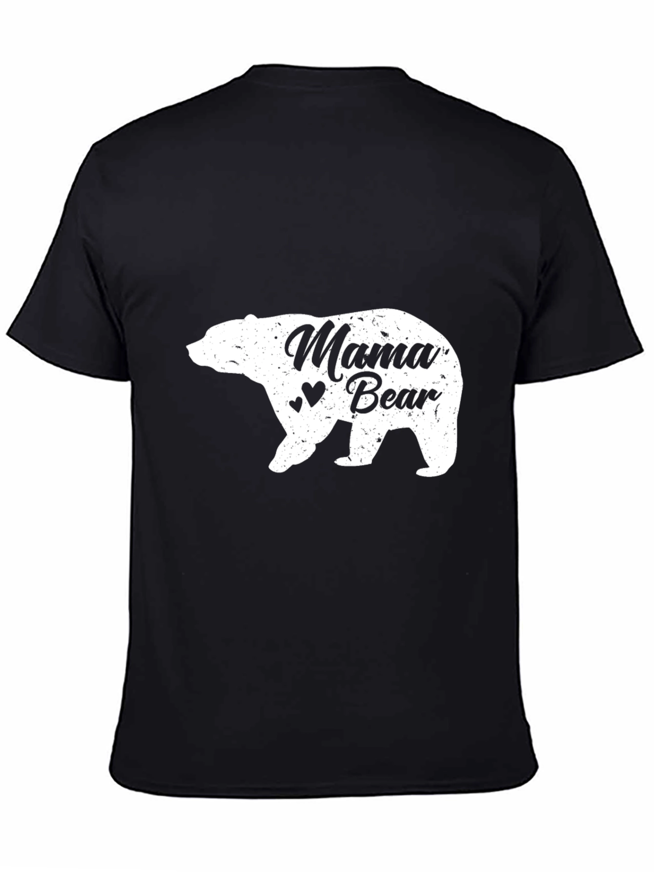 Mama Bear Graphic Tee - Black Cotton T-Shirt