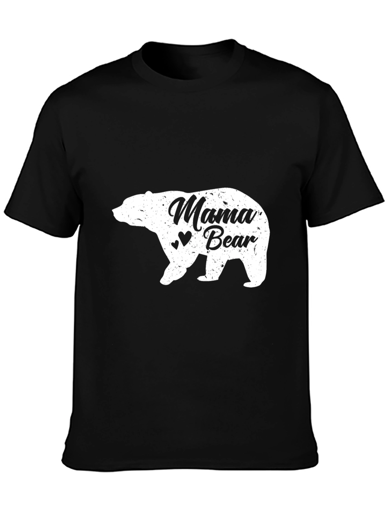 Mama Bear Graphic Tee - Black Cotton T-Shirt