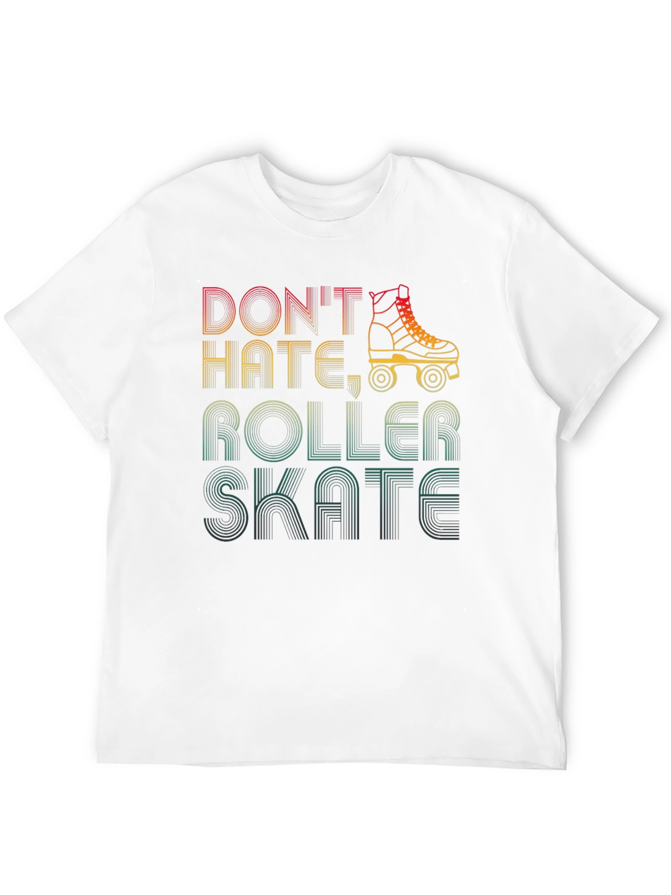 Dont Hate Roller Skate T-Shirt Retro Skate Tee