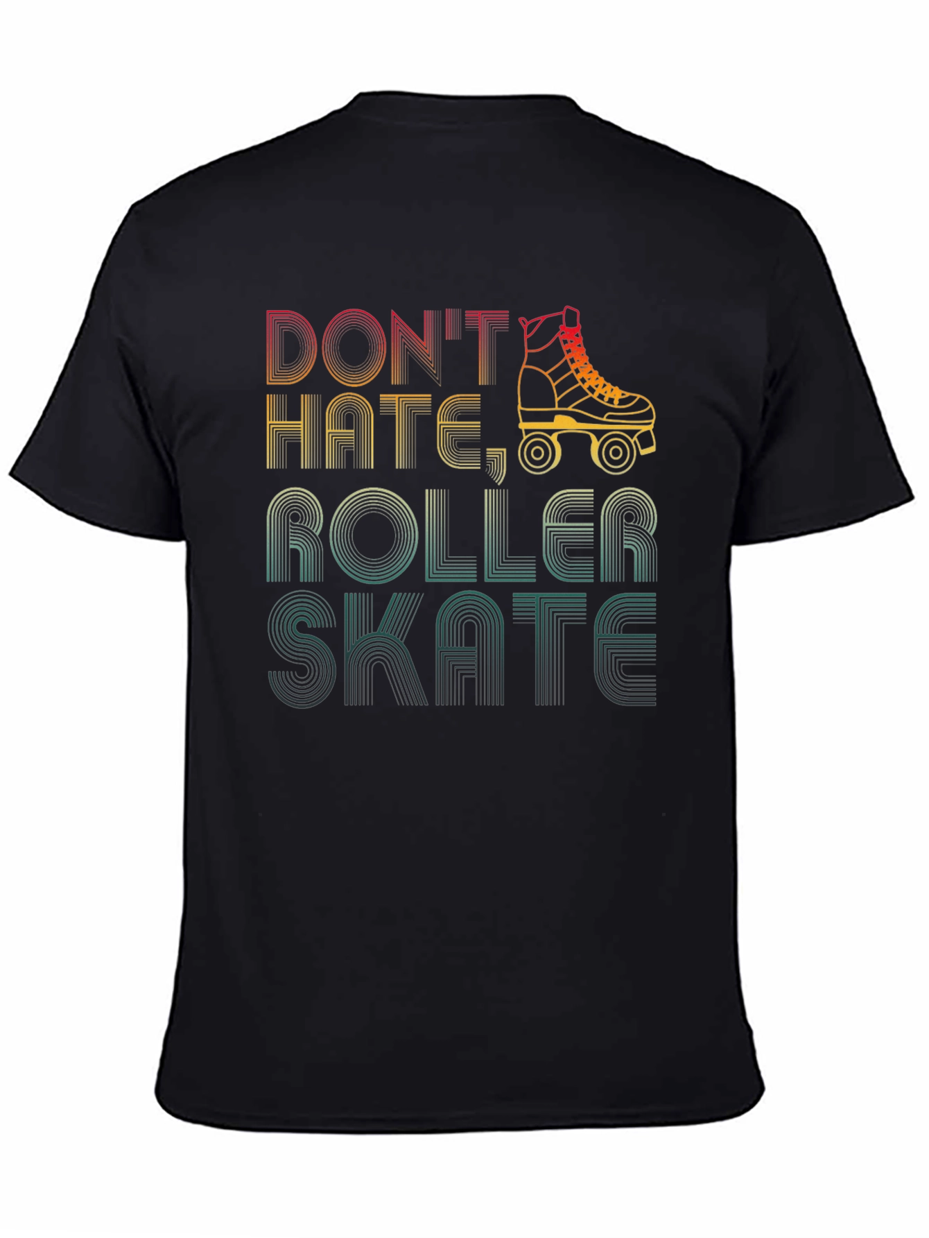 Dont Hate Roller Skate T-Shirt Retro Skate Tee