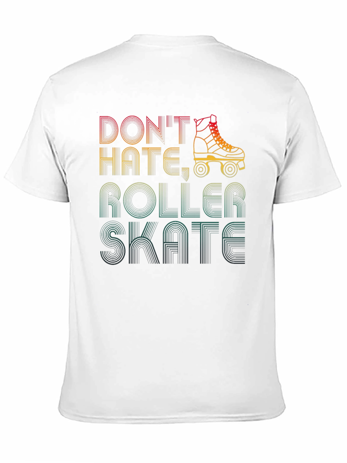 Dont Hate Roller Skate T-Shirt Retro Skate Tee