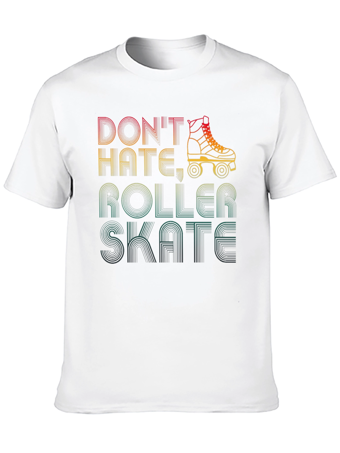 Dont Hate Roller Skate T-Shirt Retro Skate Tee