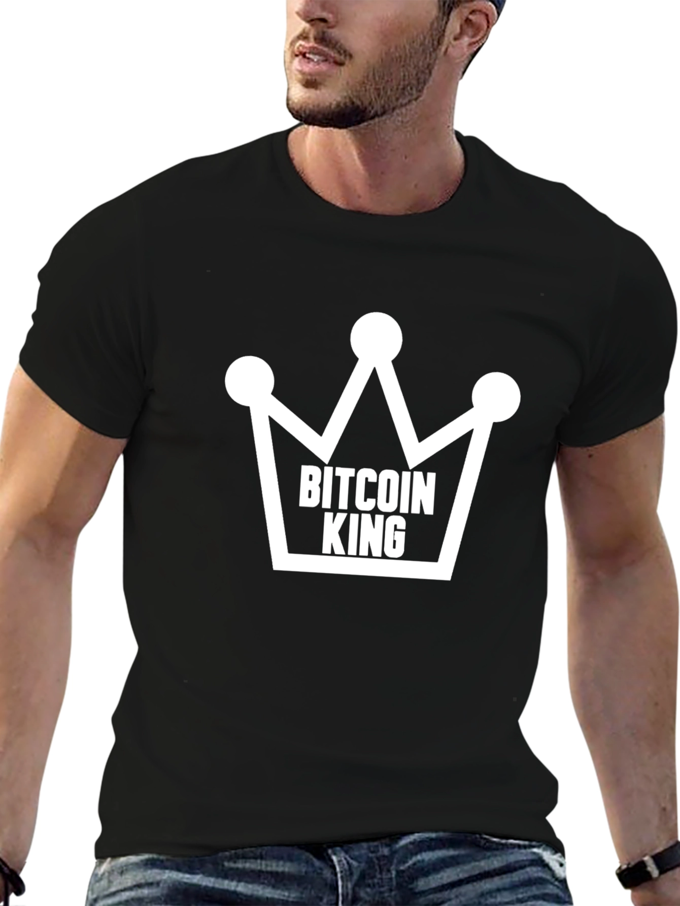 Bitcoin King T-Shirt - Crypto Crown Design