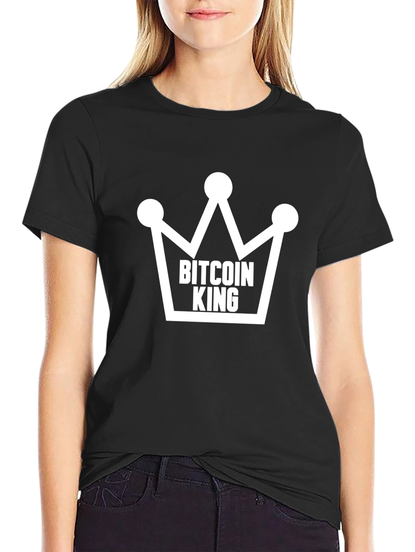 Bitcoin King T-Shirt - Crypto Crown Design