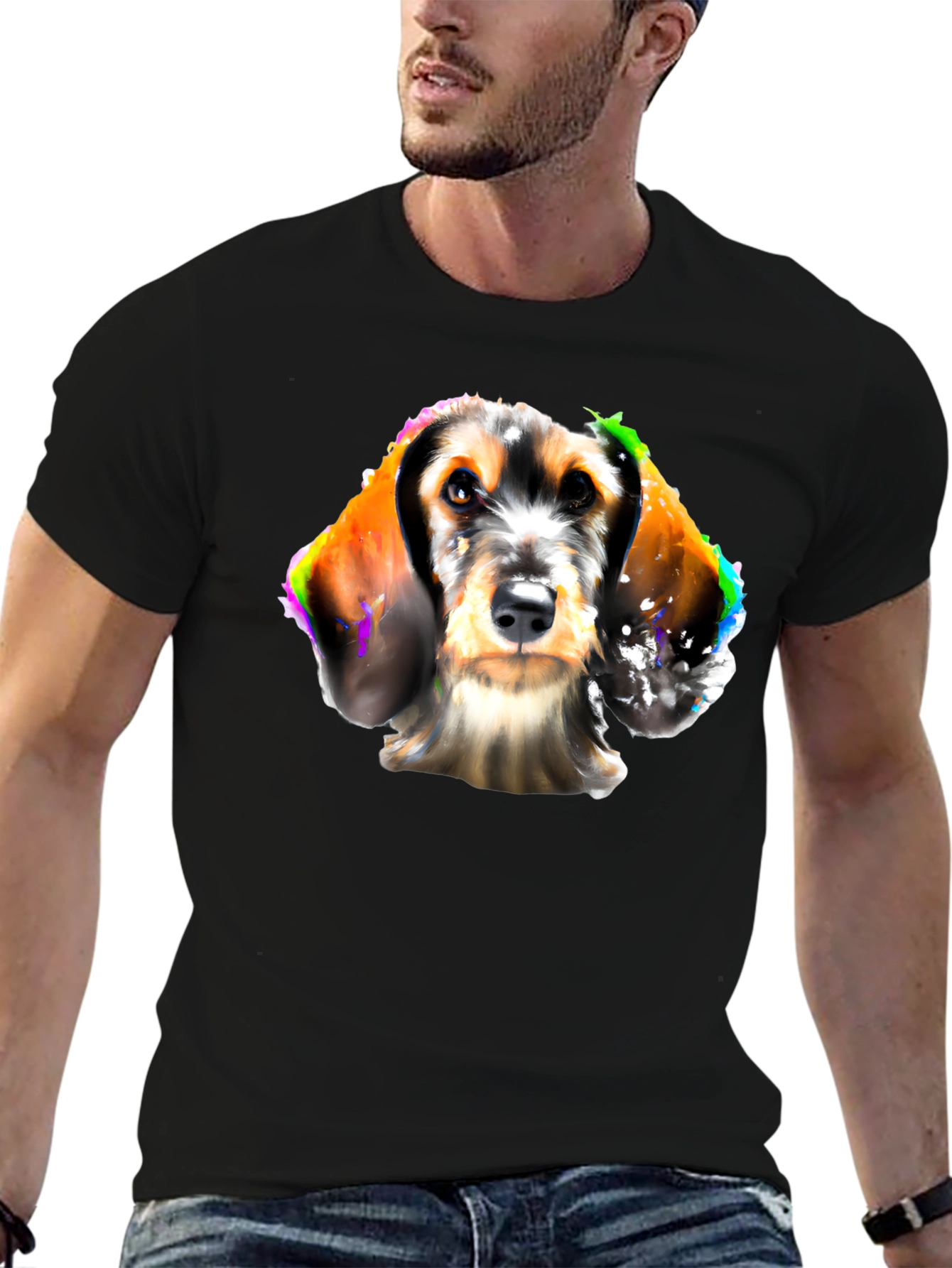 Dog Art Black T-Shirt
