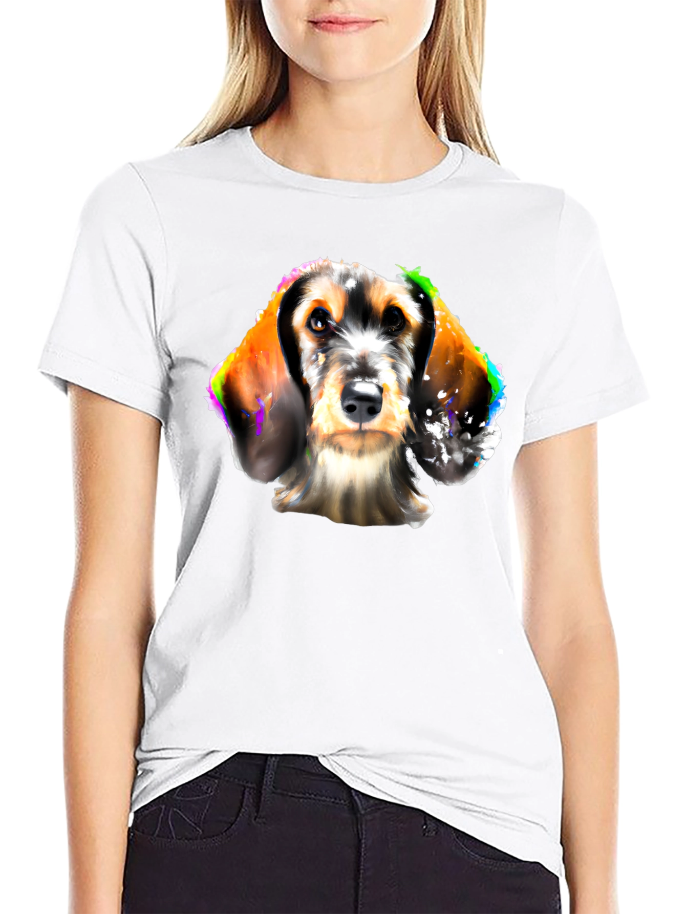 Dog Art Black T-Shirt